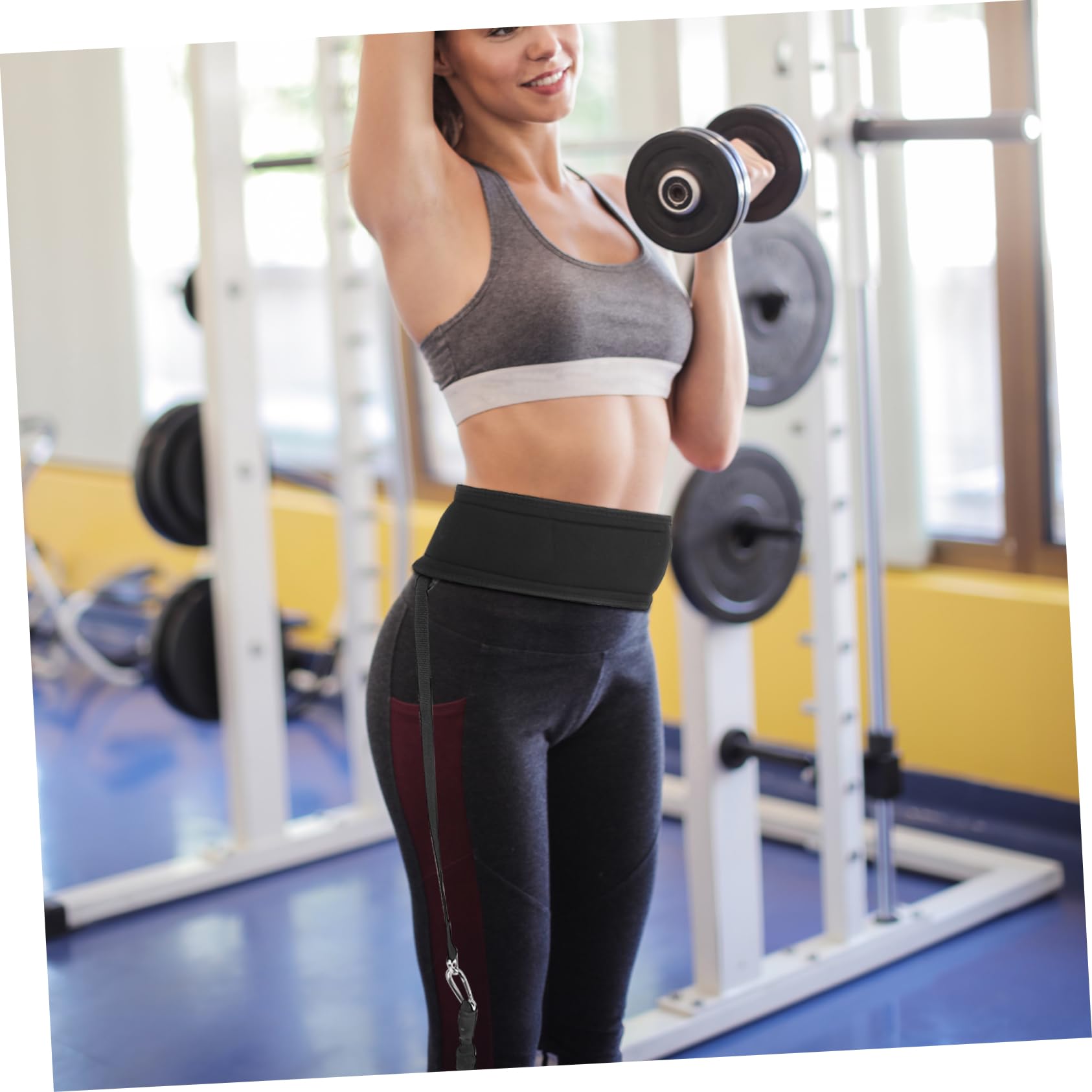 Elastici Esercizi per Allenamento Caviglia e Fascia Vita, Bande Resistenza Fitness Multifunzione in Lattice e Tessuto, Portatile per Gambe e Fianchi, Uomo