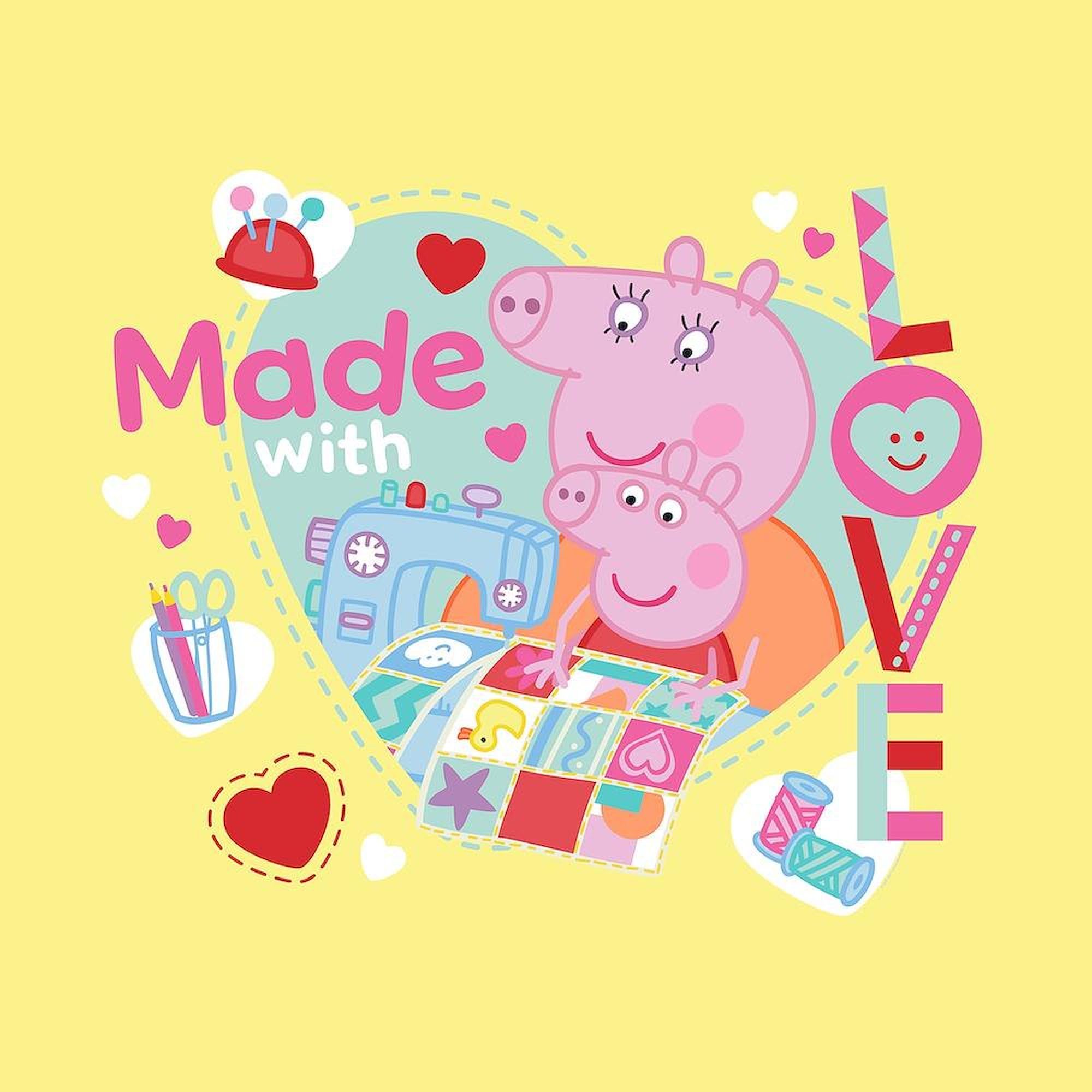 CafePress Peppa Pig: Made with Love Queen Duvet Cover, Printed Comforter Cover, Unique Bedding