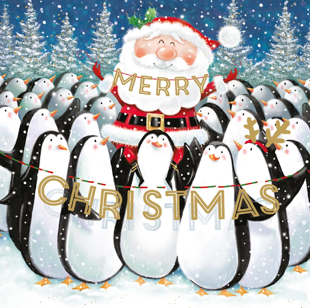 Ling Design Whimsical Cute & Festive Kids & School Pack of 6 Christmas Cards, Premium Board