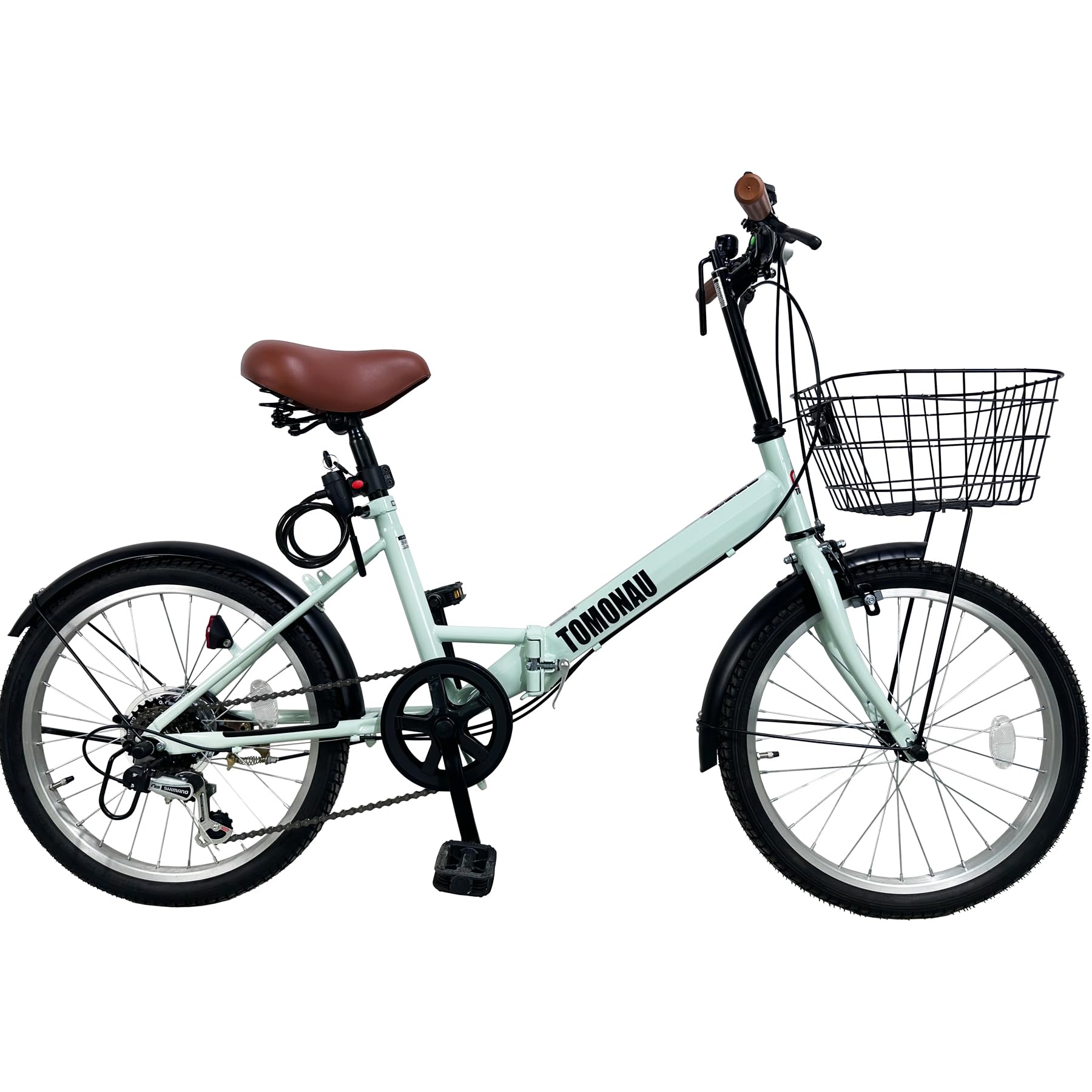TOMONAU 折りたたみ自転車 6段変速 カゴ付き ホワイト Amazon | TOMONAU 折り畳み自転車 折りたたみ自転車 20インチ シマノ6