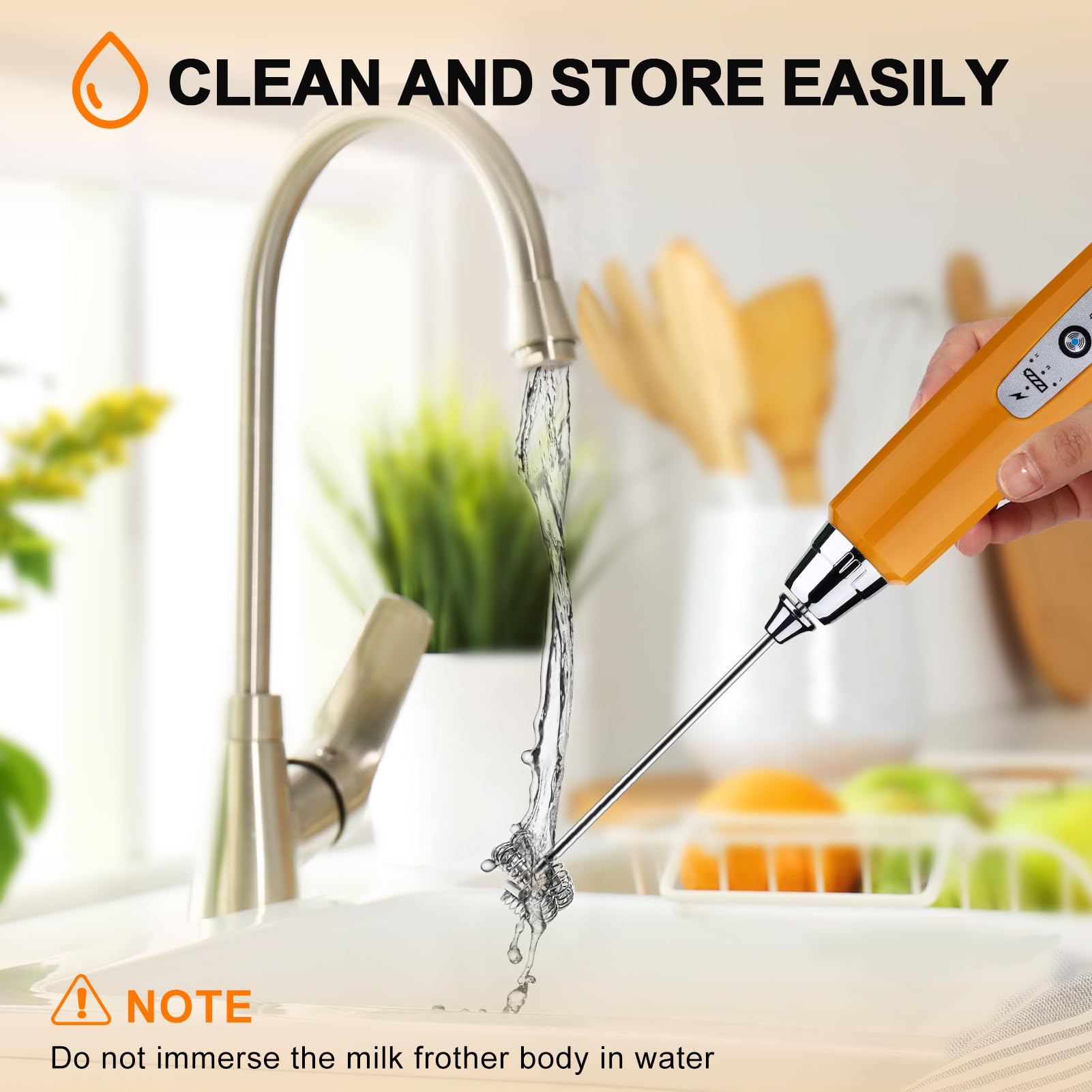 YUSWKO Handheld Milk Frother - Coffee & Latte Maker -7