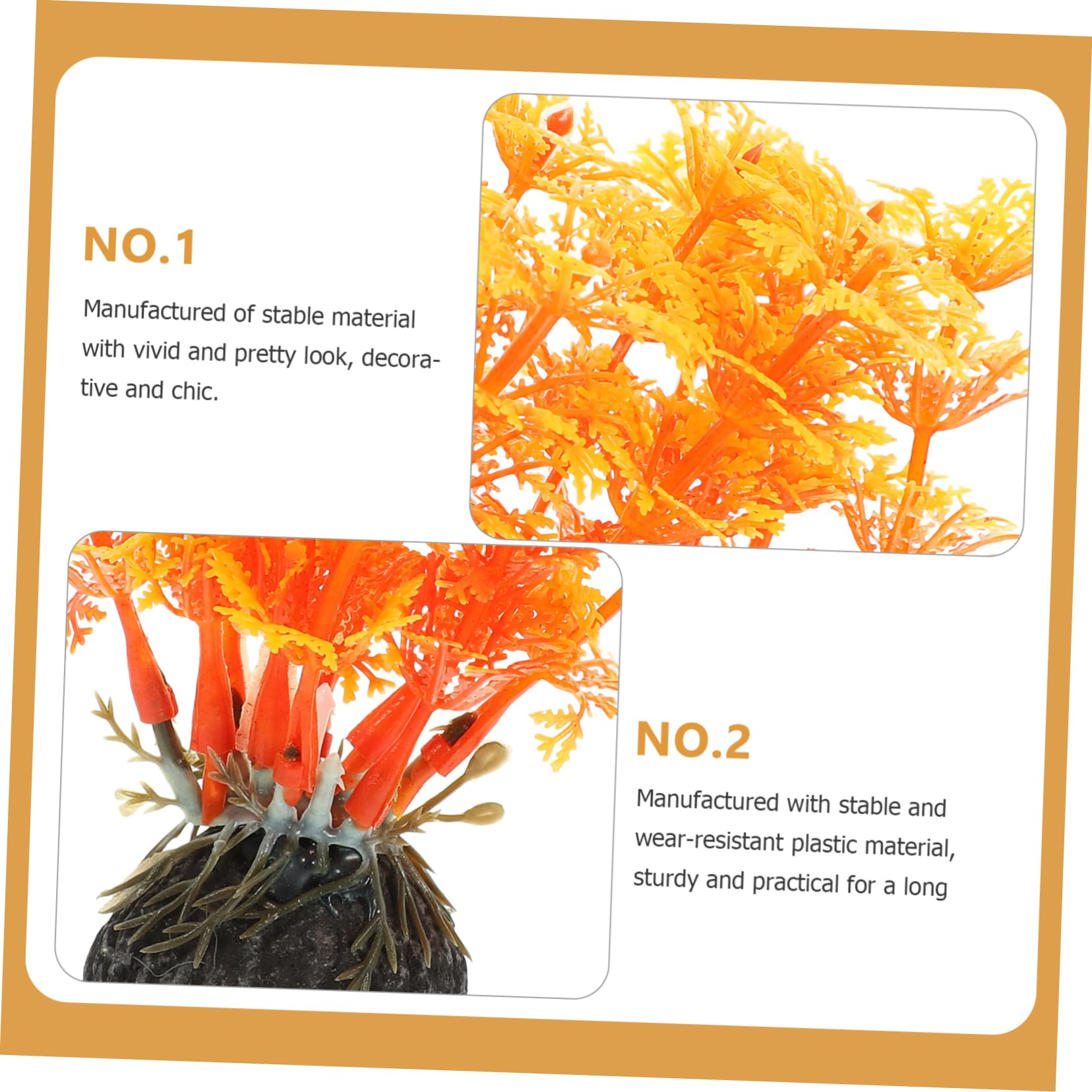 ULTECHNOVO 5 Ensembles Simulation d'herbe Aquatique Décorative pour Aquarium Décoration D'Intérieur Fausses Décorations De Jardin Étang Flottant Artificiel Artisanat 5 pièces * 5