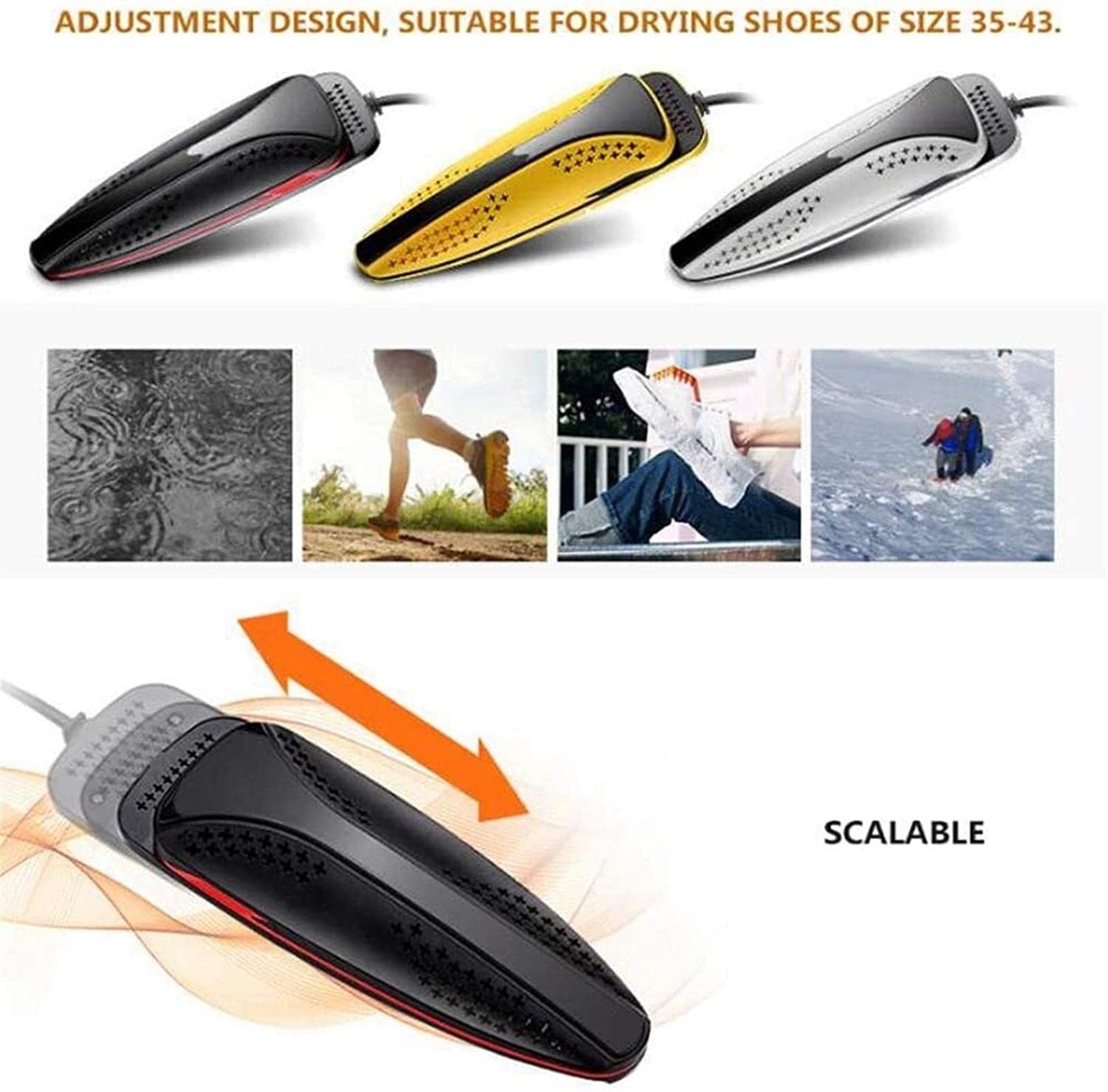 Asciuga scarponi, asciuga scarponi, asciuga guanti e scalda scarponi con soffiatore di calore, rack regolabile portatile, scaldapiedi elettrico per scarpe, guanti, cappelli, calzini, scarponi da