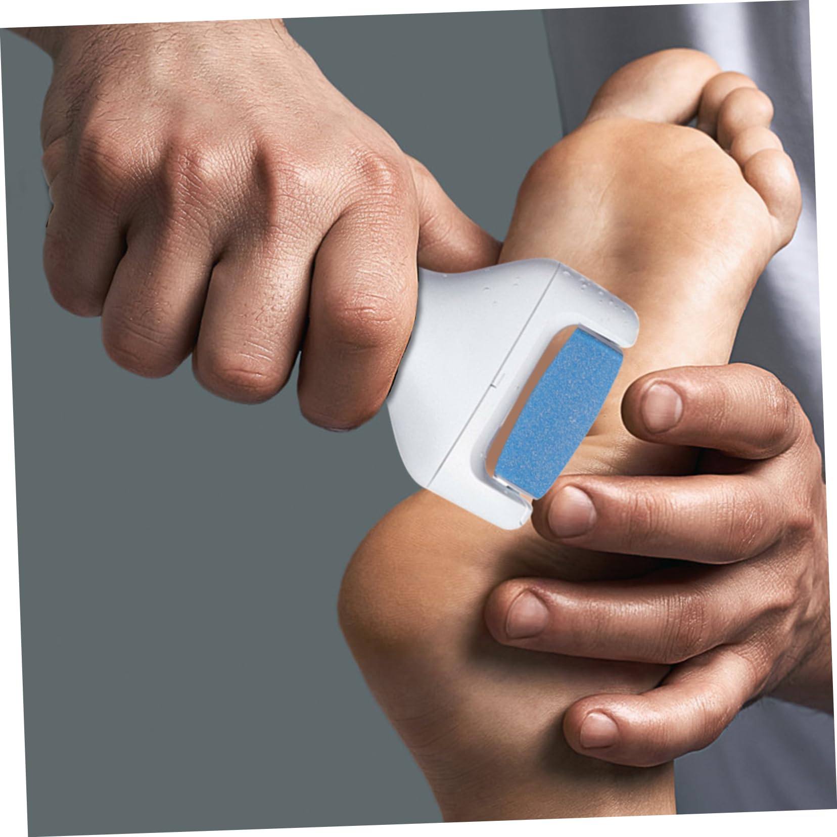 Healeved 24stücke Teiliges Set Elektrischer Fußfeilen-roller Für Pediküre Austauschbare Schleifköpfe Effektiven Hornhautentfernung Verschiedenen Farben Hellgrau Blau