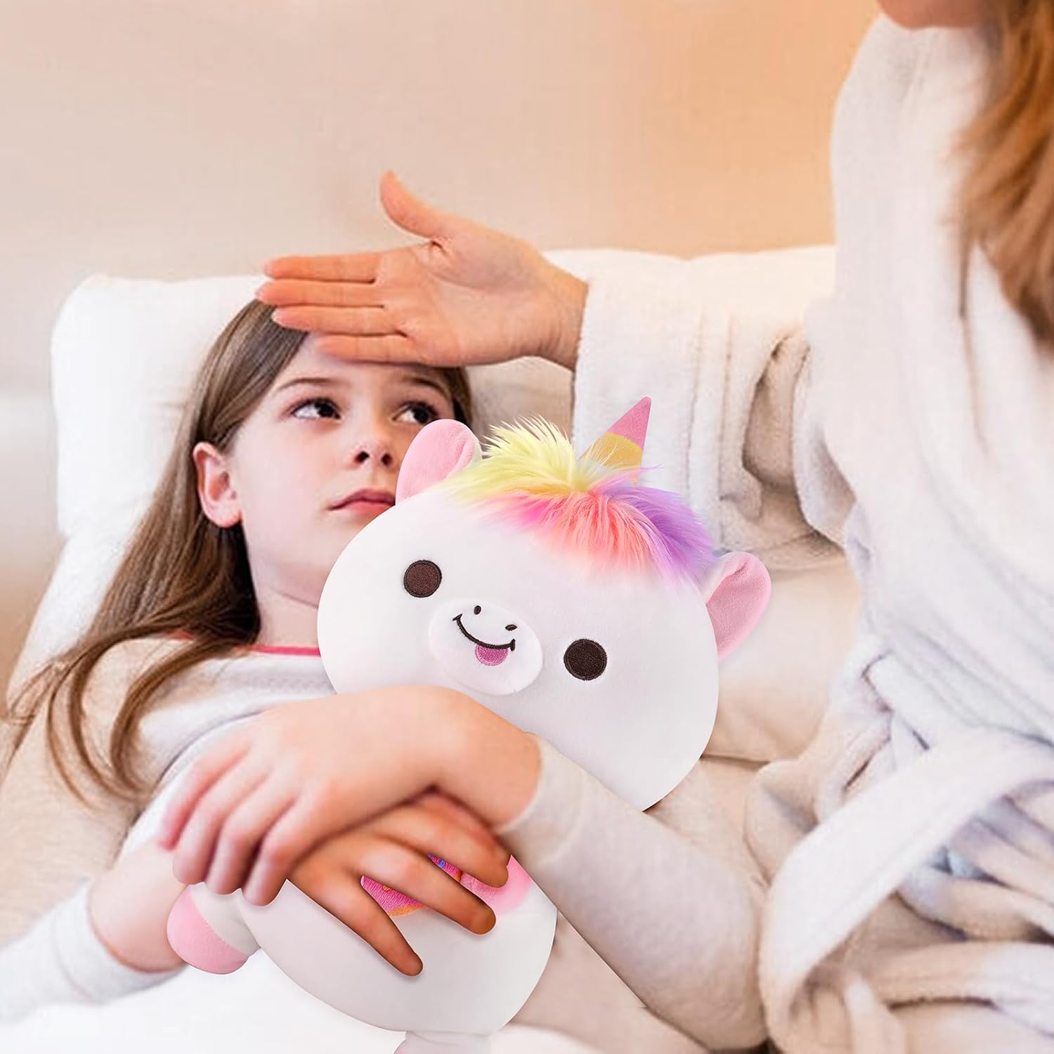 Achwishap Get Well Soon Unicorn Plush Stuffed Animal,Soft Get Well Soon Gifts for Kids Girls Adults-14” Kawaii Unicorn Plush Toy Pillow,Cute Plushies Doughnut Decoration Feel Better Gifts - Image 4