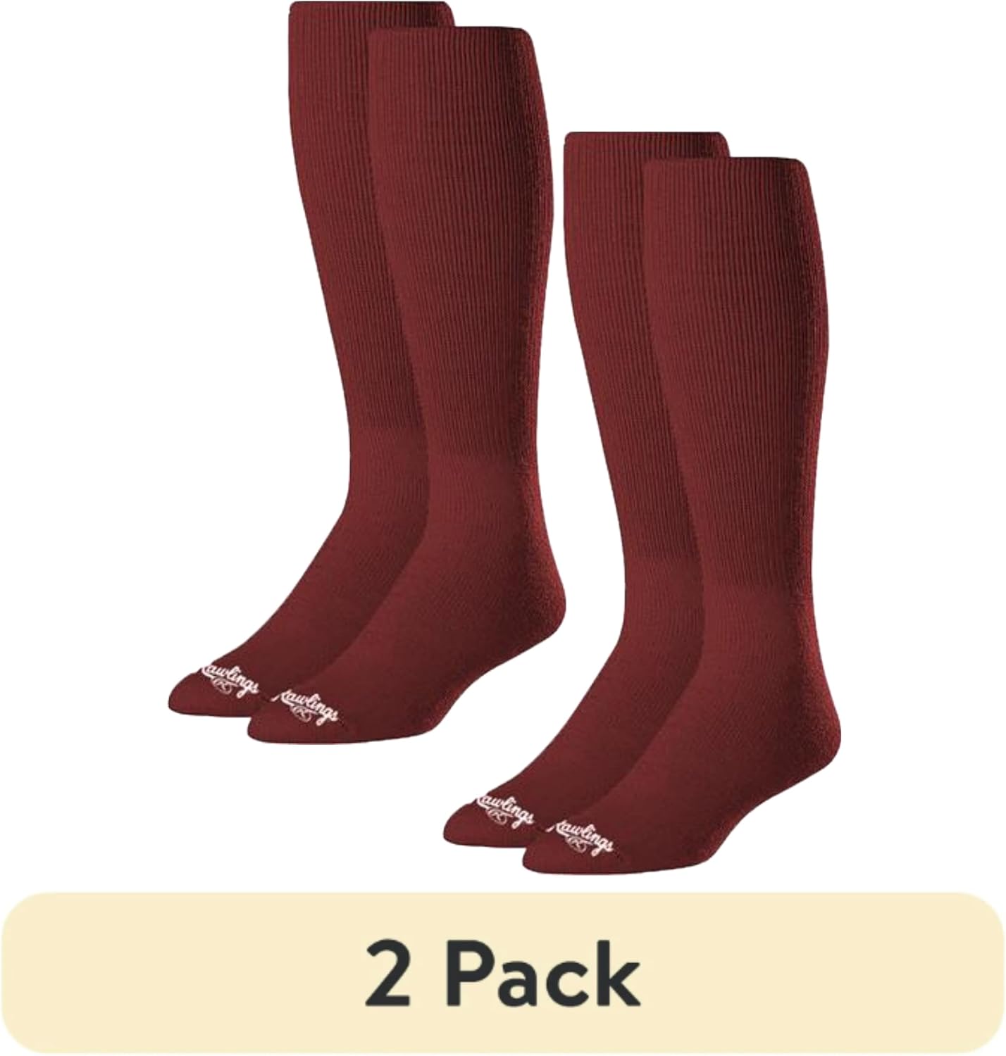 Rawlings | 2 Pair | Athletic Socks | Baseball/Softball | Multiple Sizes/Colors image 2