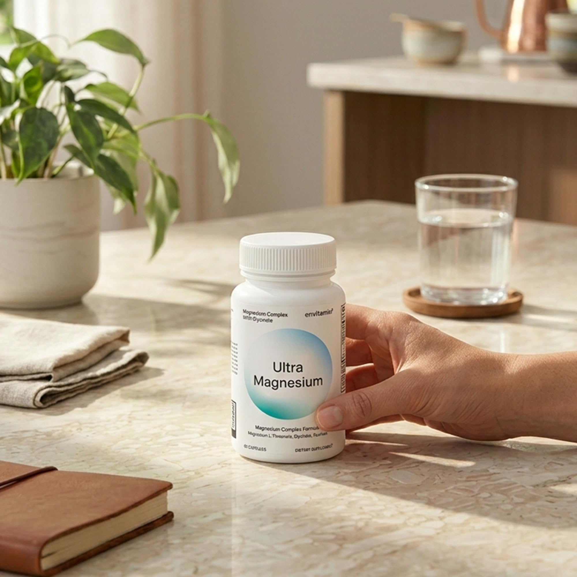 envitamin Ultra Magnesium Glycinate - 8 in 1 Formula with Methylated Vitamin B12, Vitamin D3 and B6. — Amazon image 4
