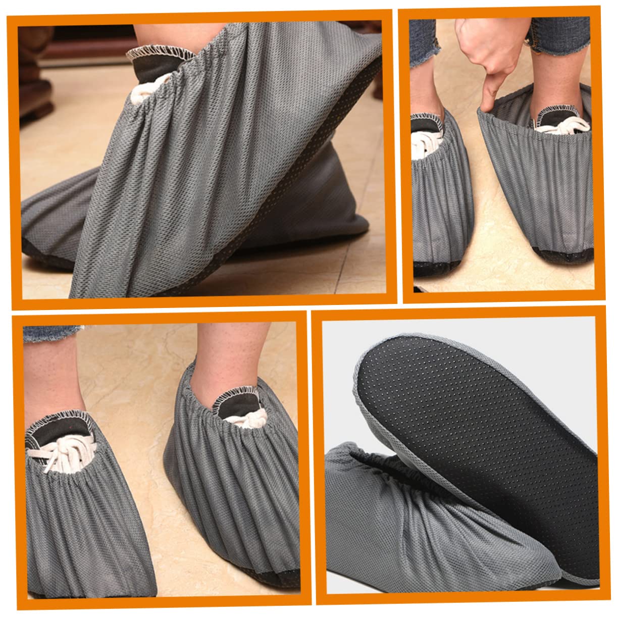 Cabilock 5 Pairs Shoe Cover Booties Adult Colors Indoors Boot Cover for Home Covers Shoes Protector Cover Reusable Foot Protective Washable Shoes Cover for Home Shoe Protector Fabric