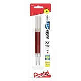 Pentel Refill Ink, For ENER-GEL & Lancelot Gel Pen, 0.7mm Metal Tip, Medium, Red Ink, Pack of 2 (LR7BP2B) – view 1
