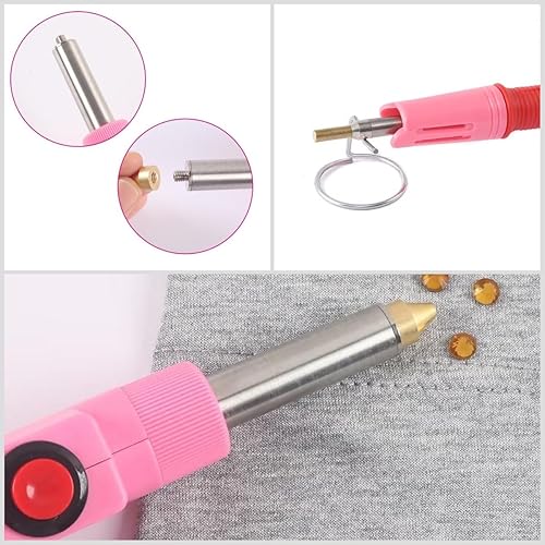 Miniatura 6 de Hotfix - Kit de herramientas de aplicación de diamantes de imitación con 7 puntas de diferentes capas, kit de varita fija en caliente para