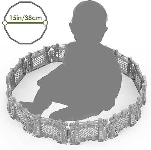 Miniatura 4 de Oriate Juego de 12 accesorios de esgrima de captura de dinosaurios, juguetes de valla de plástico para fanáticos de los dinosaurios, adecuado para