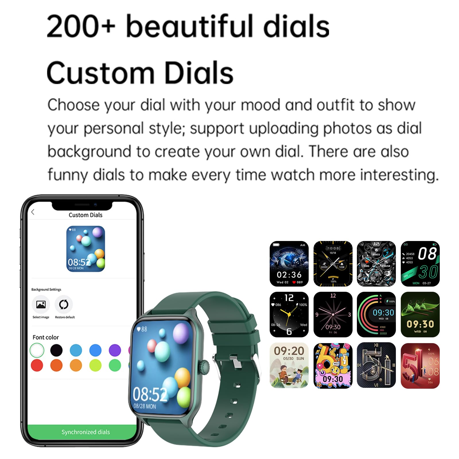 XRXT Smart Watch for Women (Answer/Make Calls), 1.85" Fitness Tacker with Heart Rate/Blood Oxygen/Pedometer/Calories/Sleep Monitor/100+ Sport Modes, Fitness Watch for Android iPhone (Pink Gold)