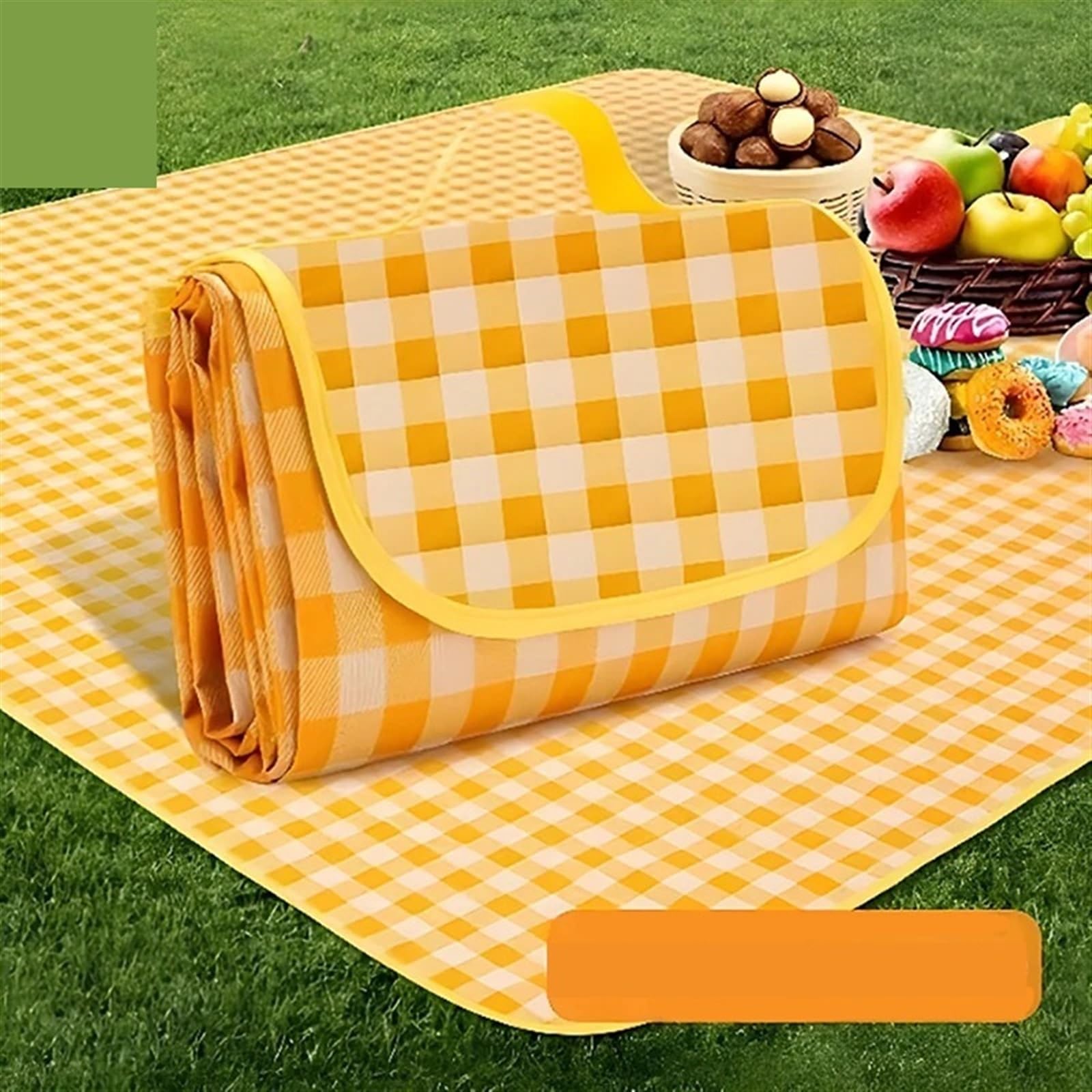 Leichte, schnell trocknende Stranddecke, Picknickdecke, wasserdichte Tragematte for den Außenbereich, for Reisen, Camping, Strand, Familienparty Campingdecke(Green,200cmX300cm)