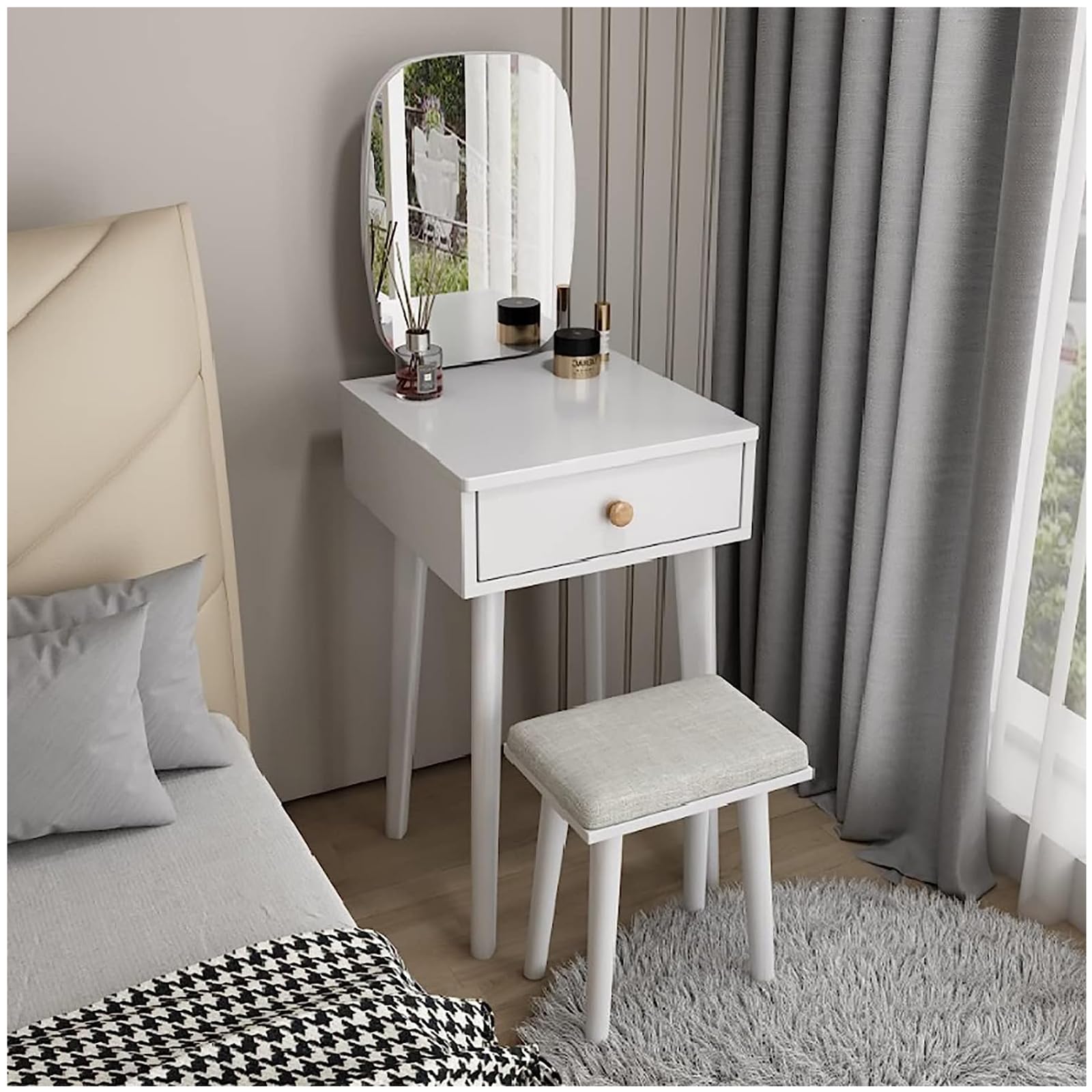 Mesa de tocador infantil de maquillaje para crear un rincón de juegos en su habitación