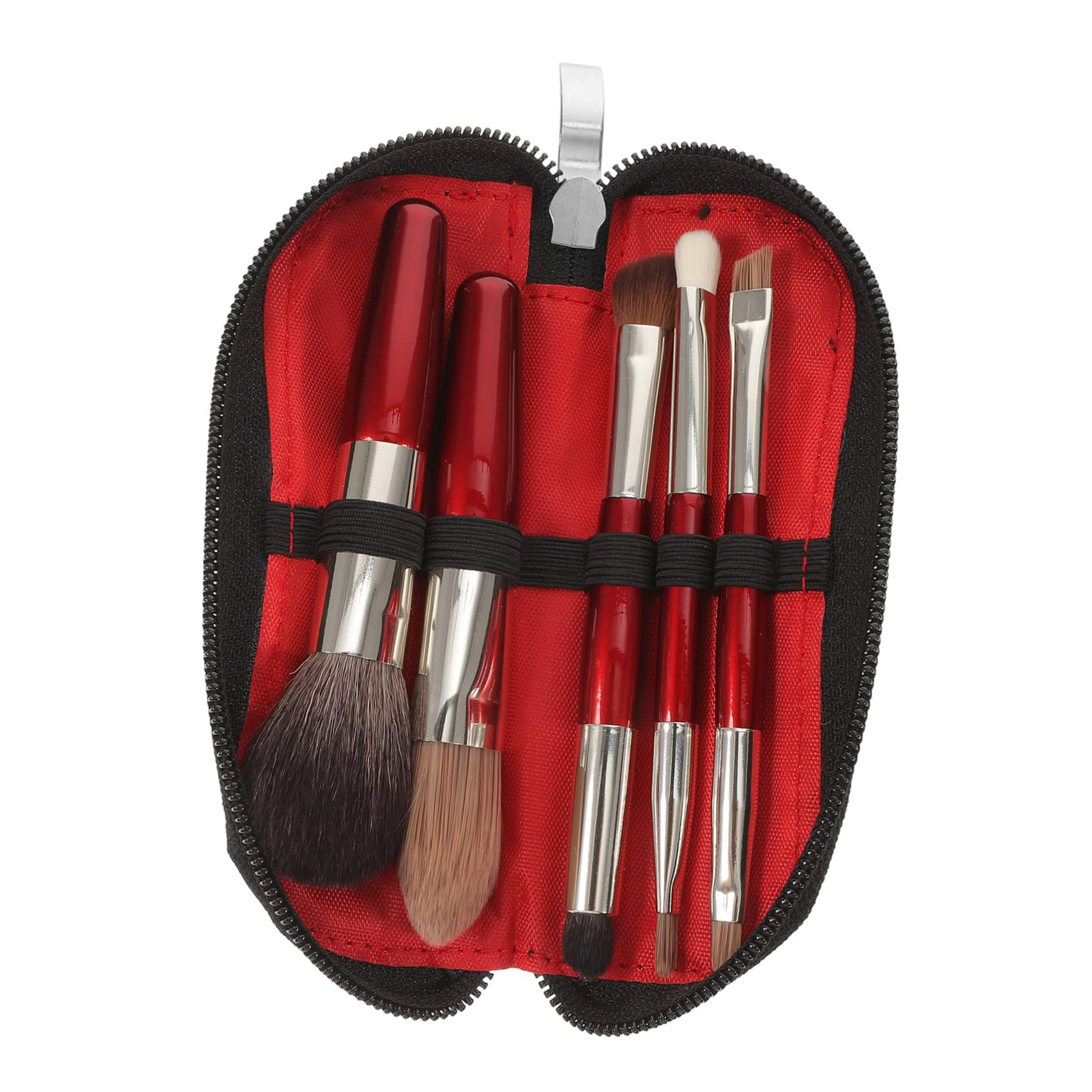 MAGICLULU 2 Sets Make Up Pinsel Mit Tasche Mädchen Kosmetikpinsel Stoff Tragbar