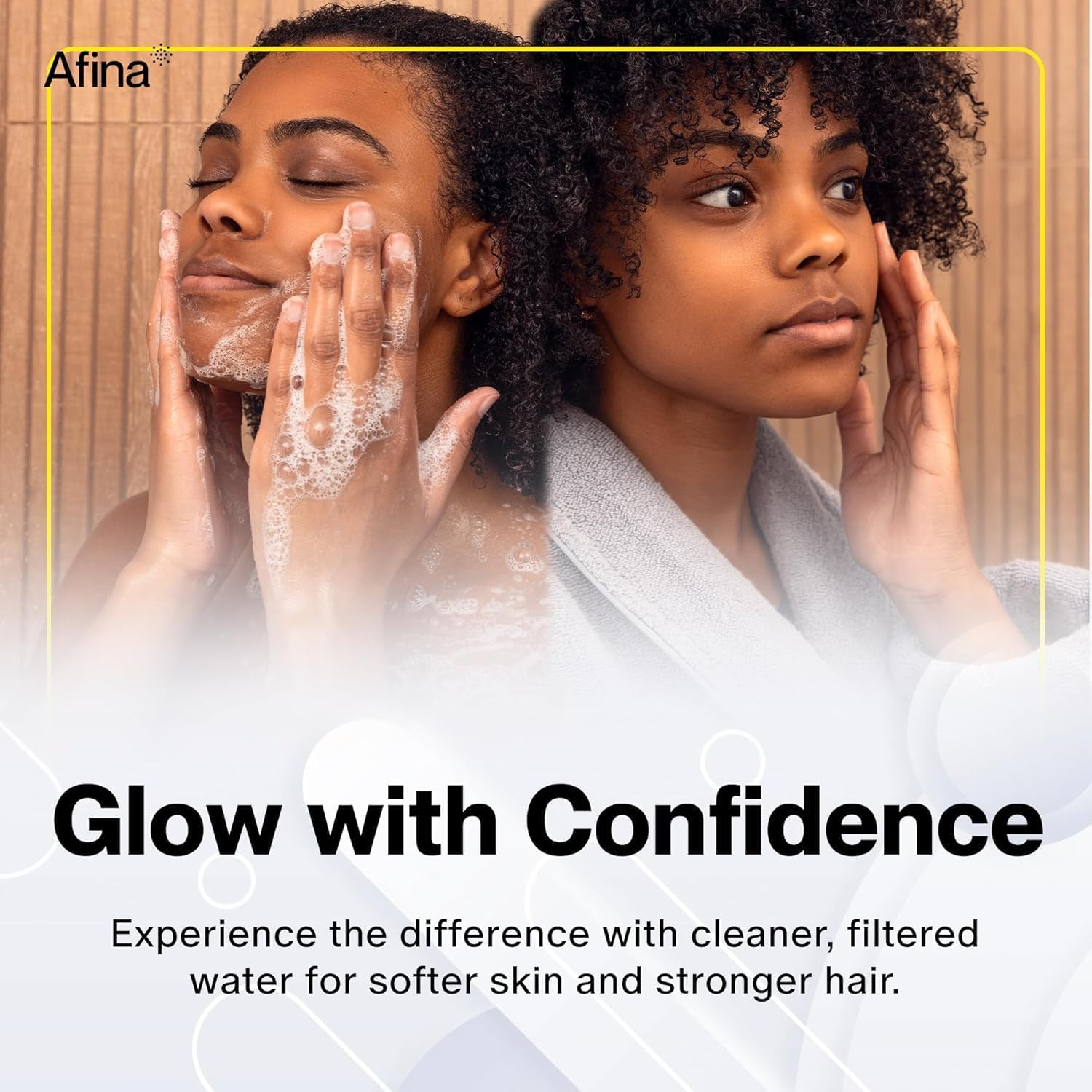 Afina Replacement Filter 2 Pack for Afina Filtered Showerhead & Shower Filter - Reduces Dry Itchy Skin, Dandruff, Eczema, and Dramatically Improves The Condition of Your Skin and Hair