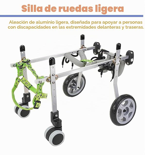 Foto 4 de 8 de Oracra Silla Ruedas Perro Silla de Ruedas para Gatos XXS/XS/S para Patas Traseras