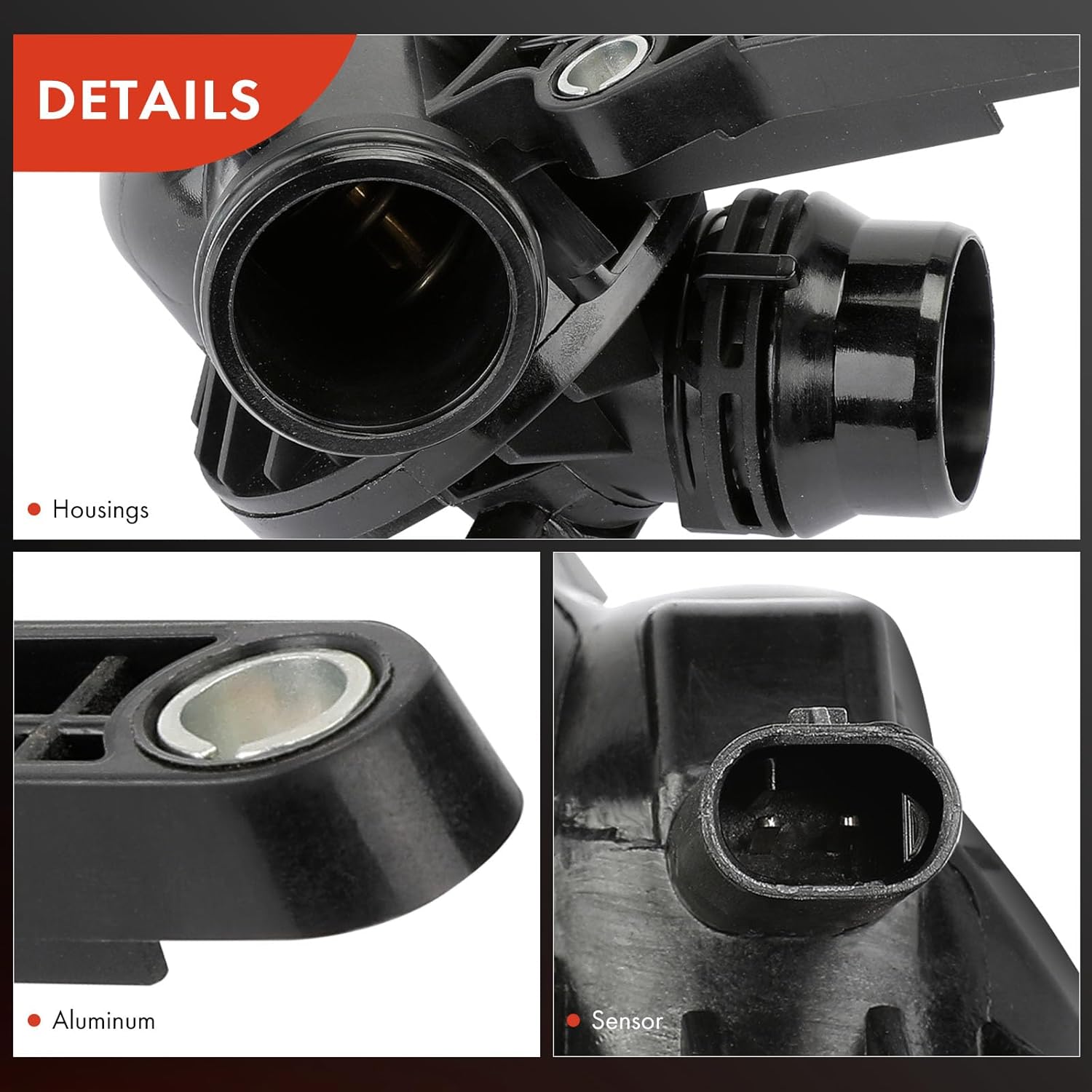 A-Premium Engine Coolant Thermostat Housing Assembly Compatible with BMW 118i 2012-2022, 120i 2005-2021, 320i 1977-1983 1992-1995 2001-2005 2012-2018 2020-2022, 320i xDrive 2013-2018
