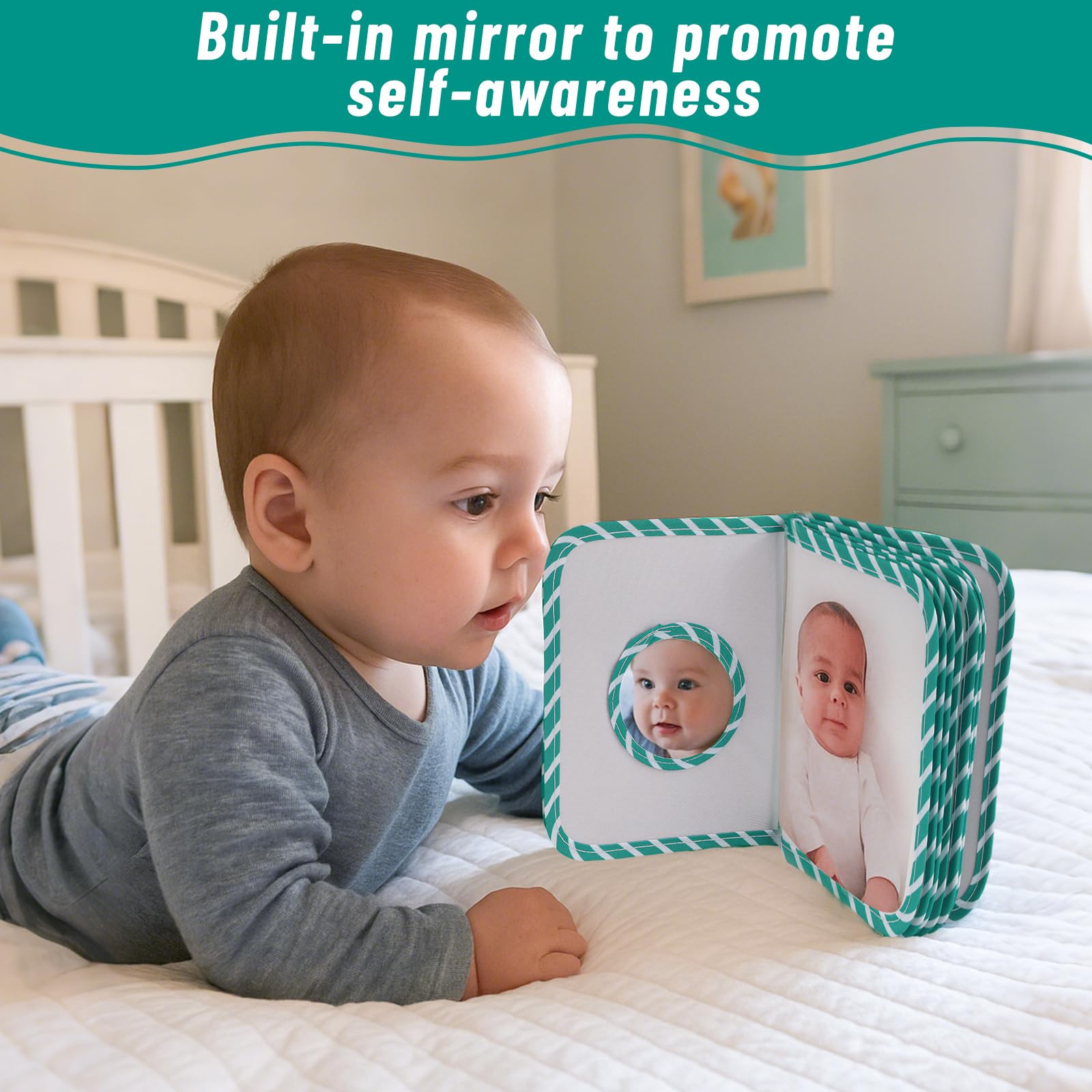 Baby Photo Album Soft Book, Photo from Birth, Soft First Baby Album Memory, Memory Book for Babies Capture Precious Memories - Image 4
