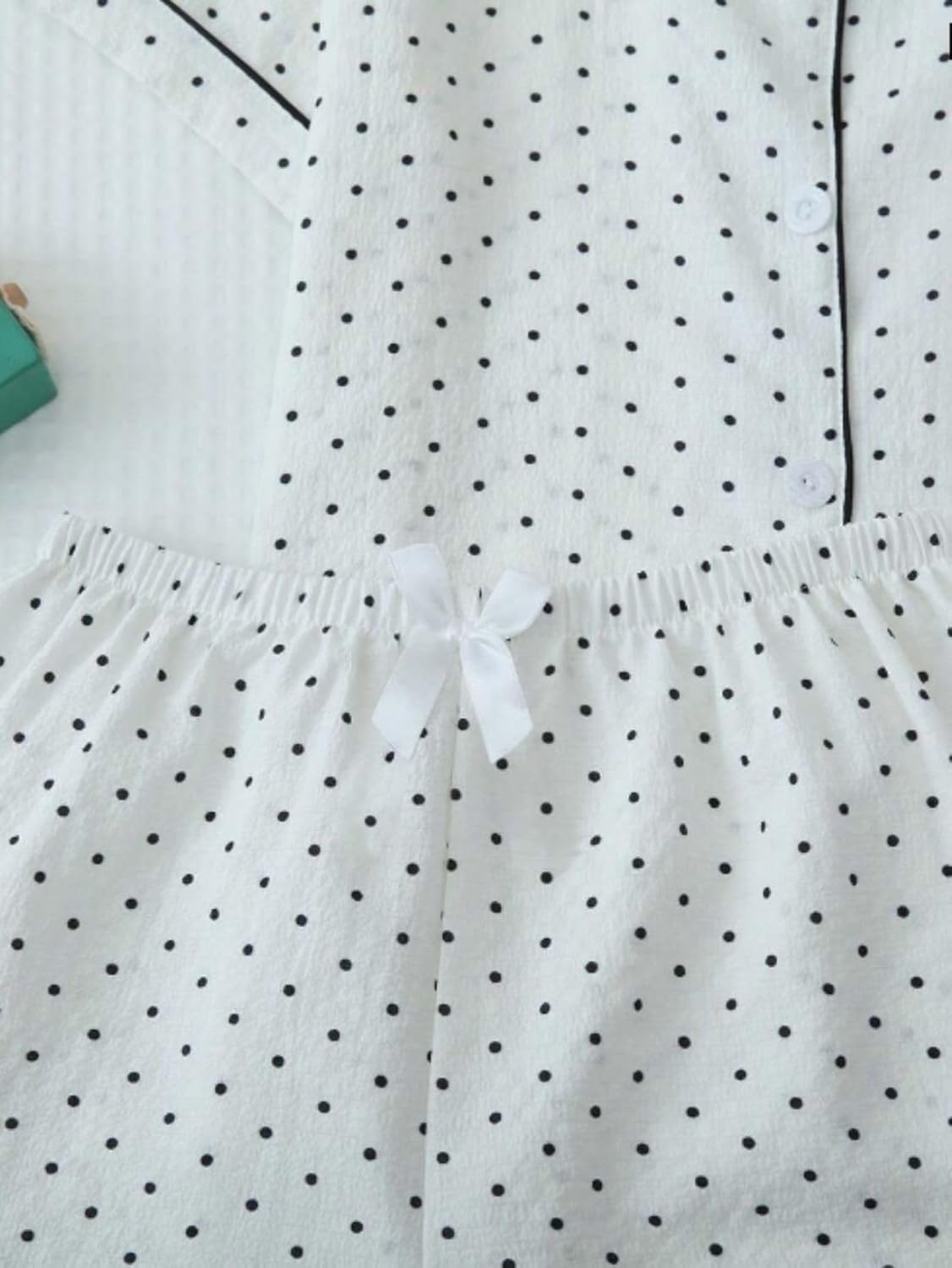 Verdusa Pajamas For Women Set 2 Piece Summer Pajama Sets Cute Pjs Lounge Matching Button Shirt with Shorts - Image 6