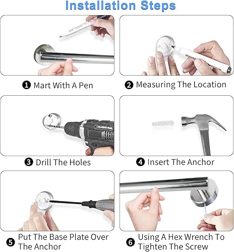 Miniatura 8 de Cilee Juego de 8 piezas de accesorios de baño de cromo pulido, barra de toalla de baño de 24 pulgadas, anillo de toalla, soporte para papel