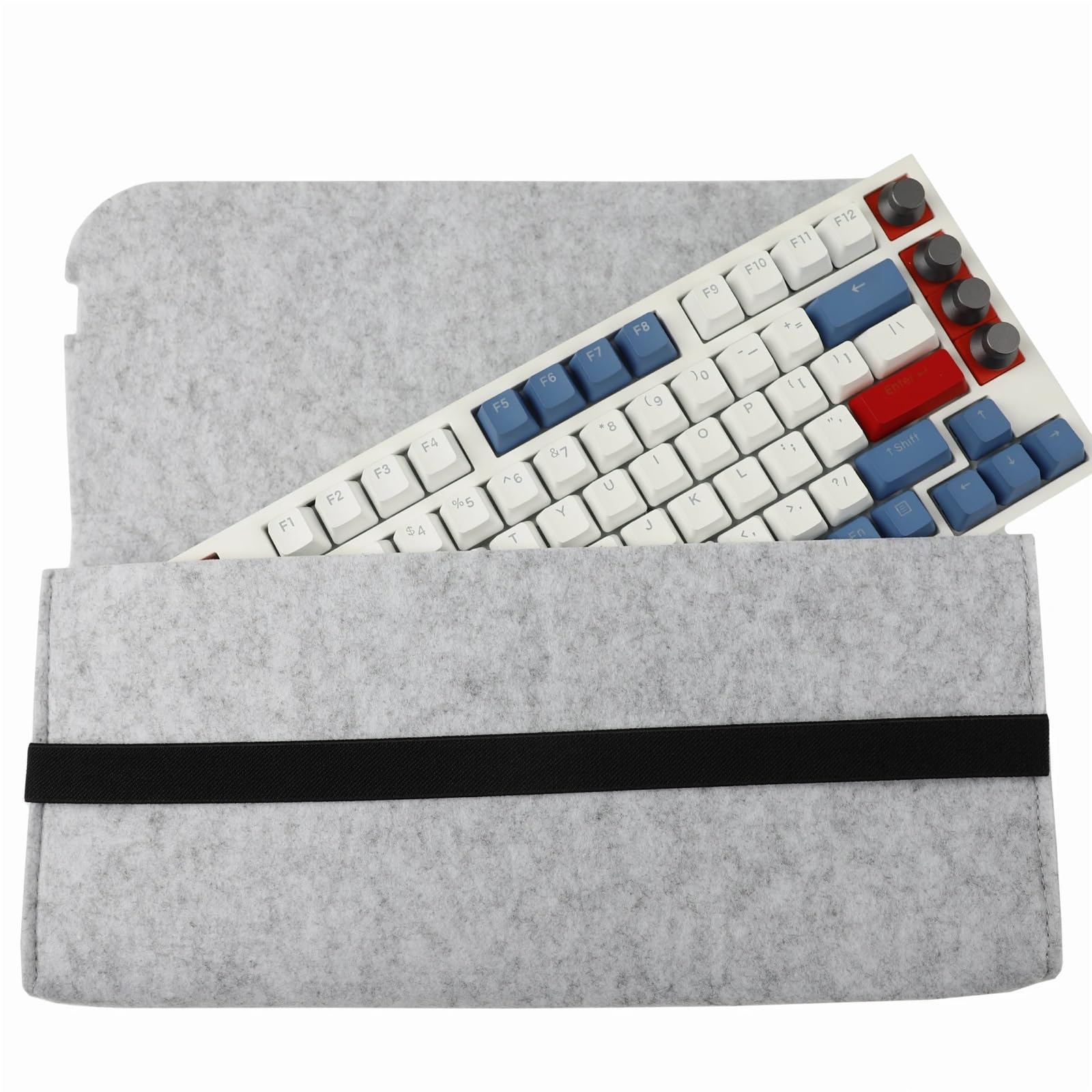 Funda para Teclado Funda para Teclado Funda rígida para Teclado Bolsa para Teclado mecánico inalámbrico Impermeable para Accesorios para Teclado(Gris,X-Small)