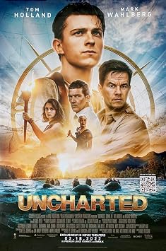 Movie Poster UNCHARTED 2 Sided ORIGINAL FINAL 27x40 TOM HOLLAND MARK WAHLBERG