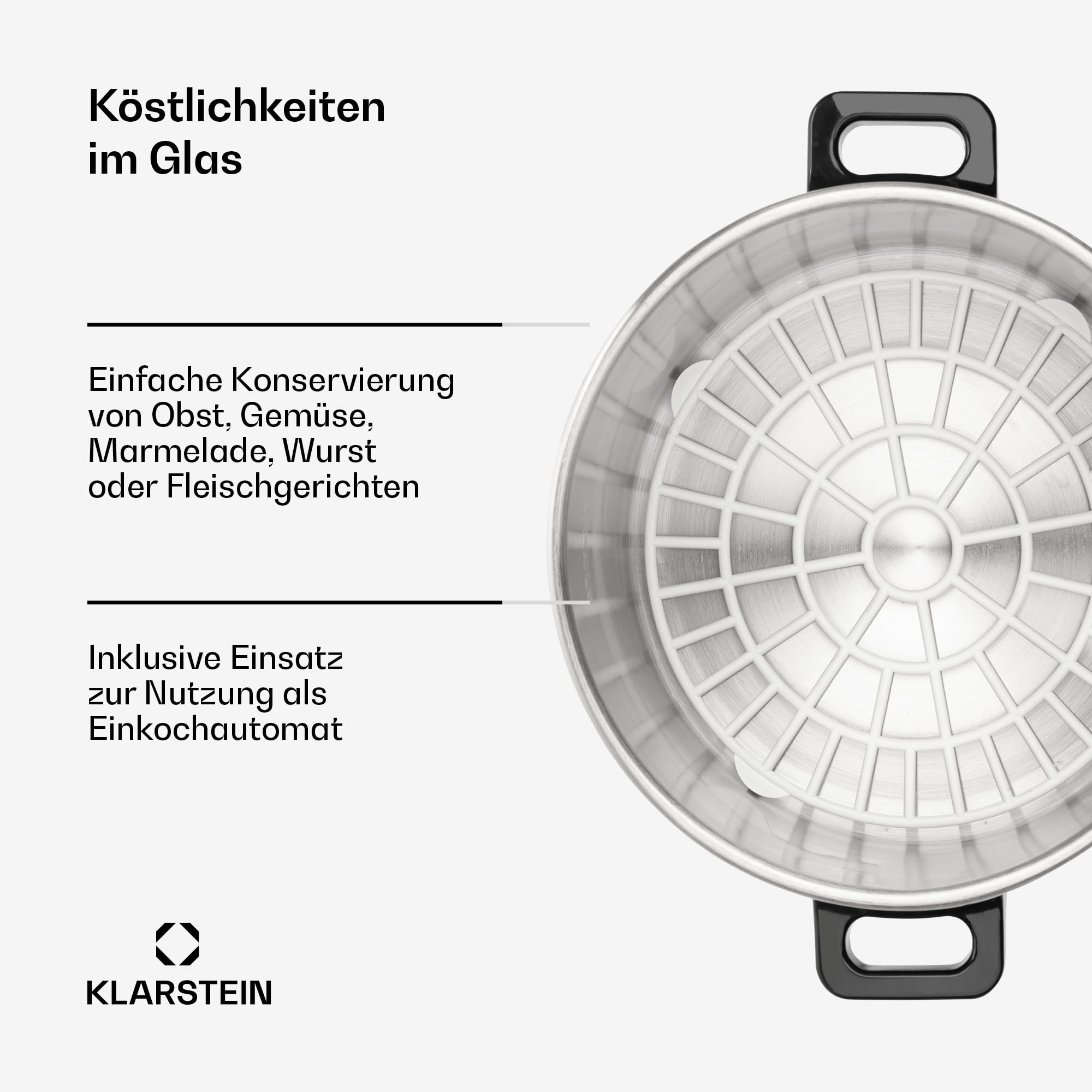 Klarstein Biggie Eco Einkochautomat & Getränkespender, 1000W, 30-100°C, 9 Liter, Zapfhahn, Kontrollleuchte, Einlegerost