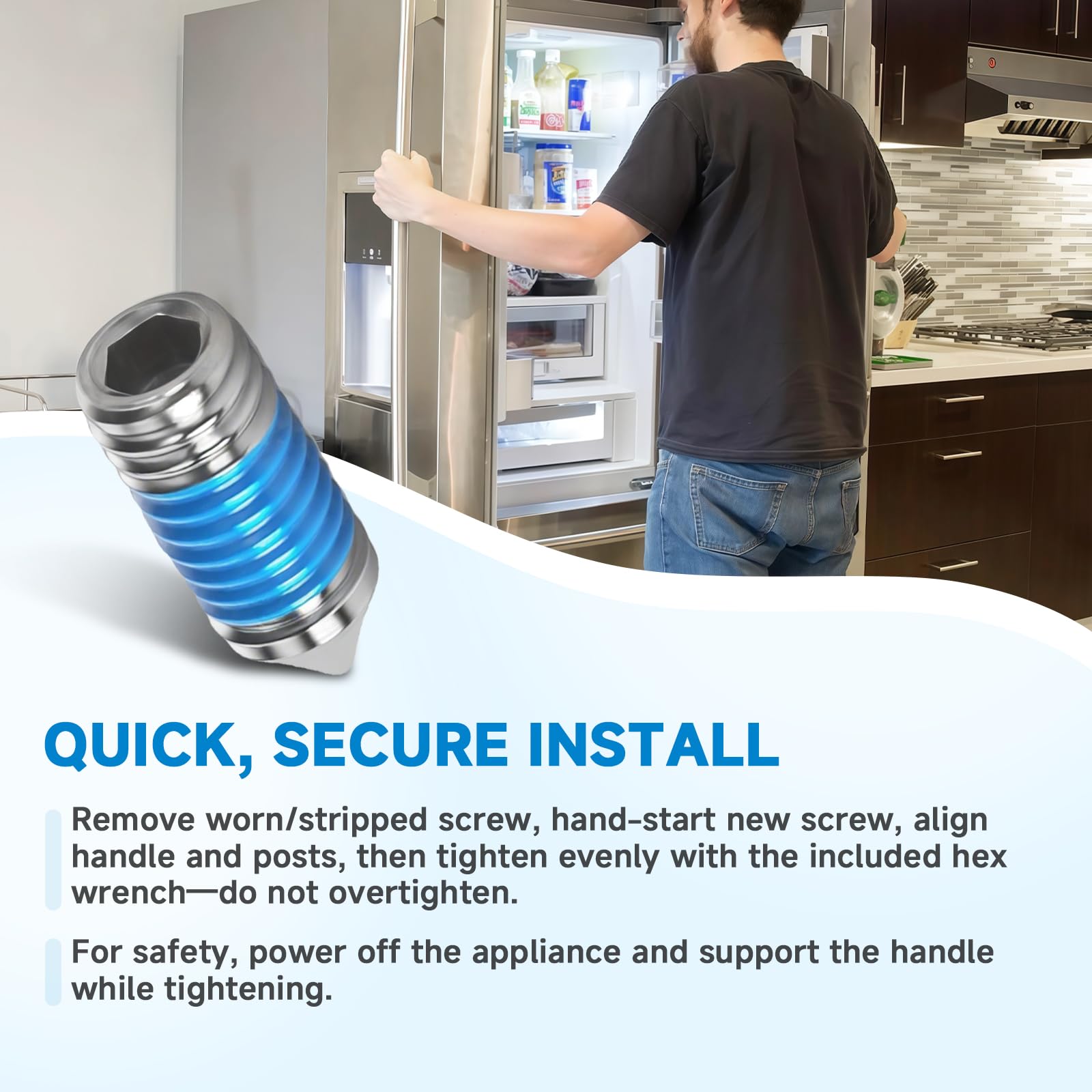 Amazon.com: 218755402 Refrigerator Handle Screw Kit Compatible