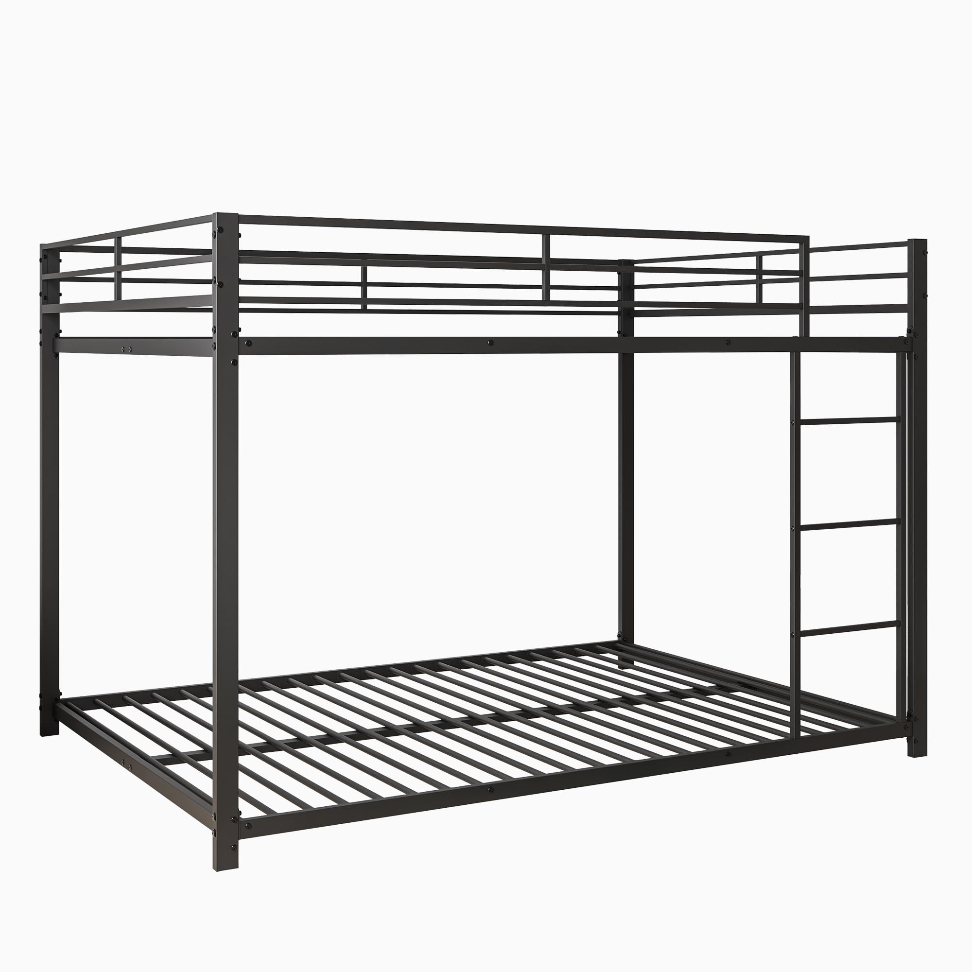 Idemon 140 x 200 Letto a Castello in Ferro di Forma Classica (Nero)