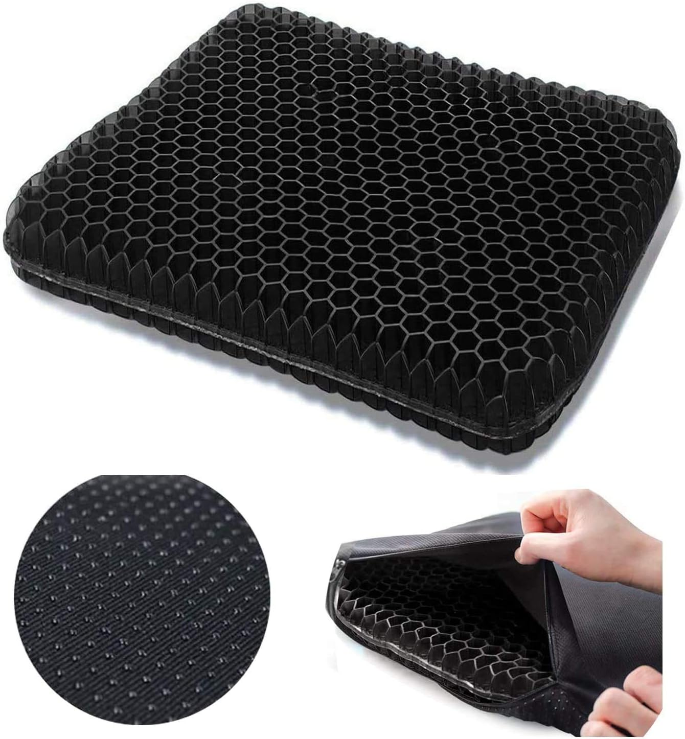 Gel Seat Cushion for Long Sitting ,Back, Sciatica, Hip