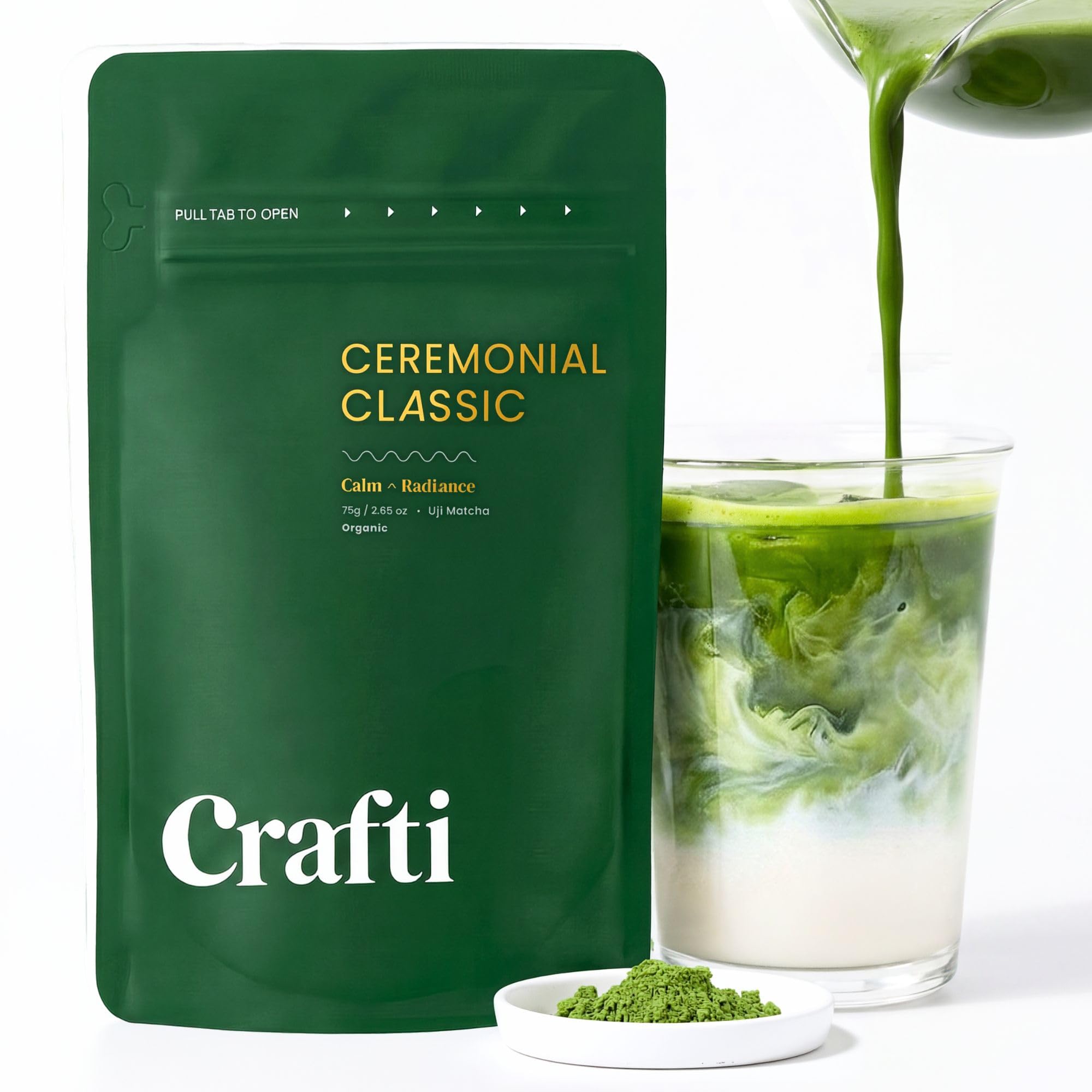 Crafti - Ceremonial Grade Organic Matcha Powder | 75g