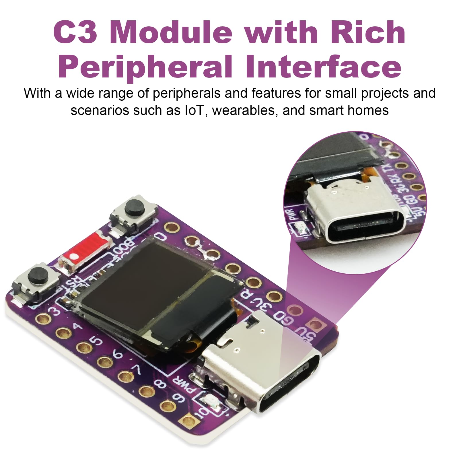 Binghe ESP32-C3 module ESP32-C3 OLED ontwikkelingsboard met 0,42 inch