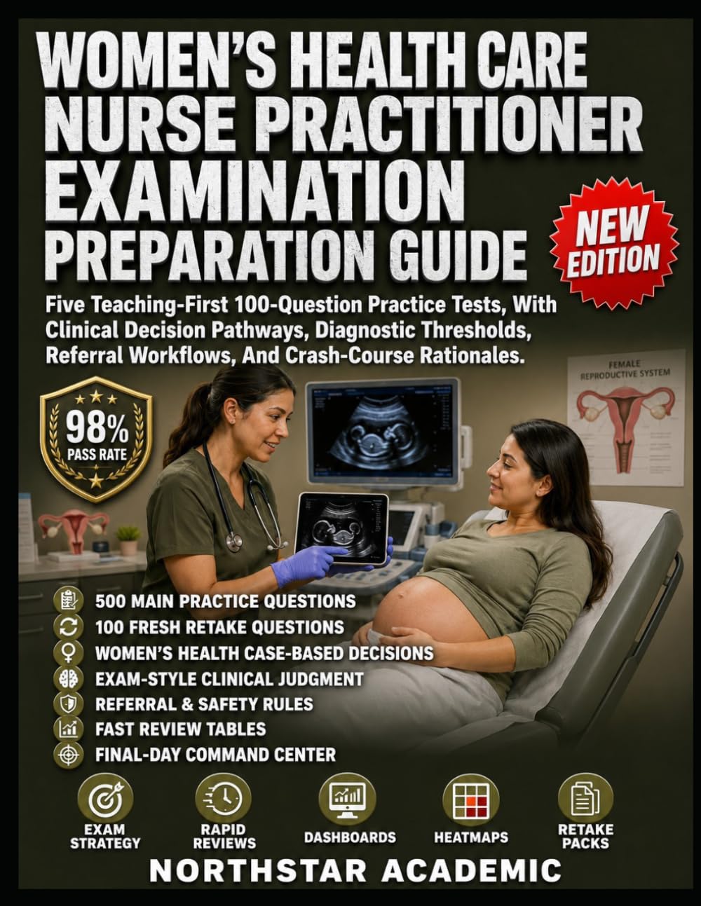 WOMEN’S HEALTH CARE NURSE PRACTITIONER EXAMINATION PREPARATION GUIDE: Five Teaching-First 100-Question Practice Tests, With Clinical Decision ... Workflows, And Crash-Course Rationales