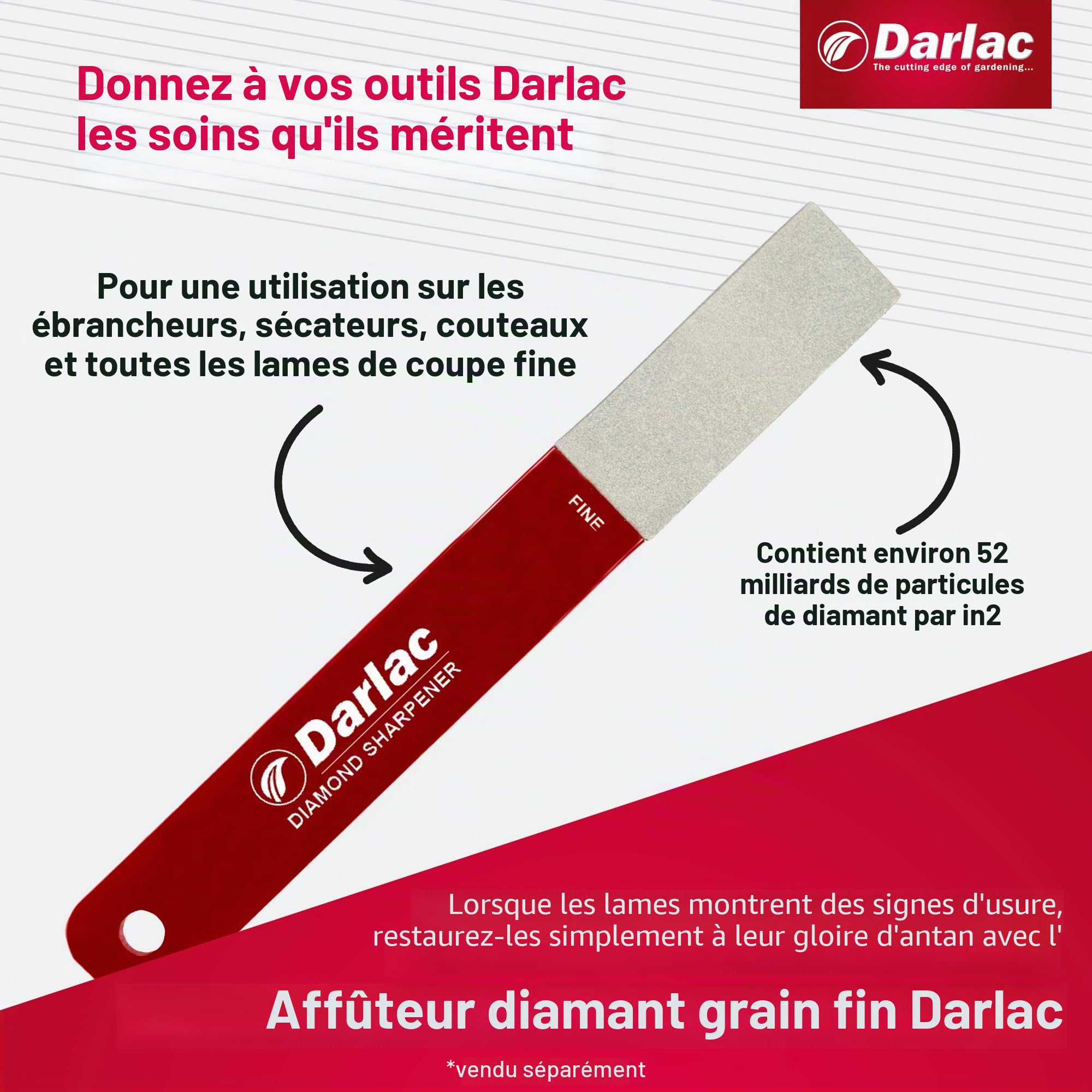 Darlac DP812 lock-Flip coupe-bordure télescopique