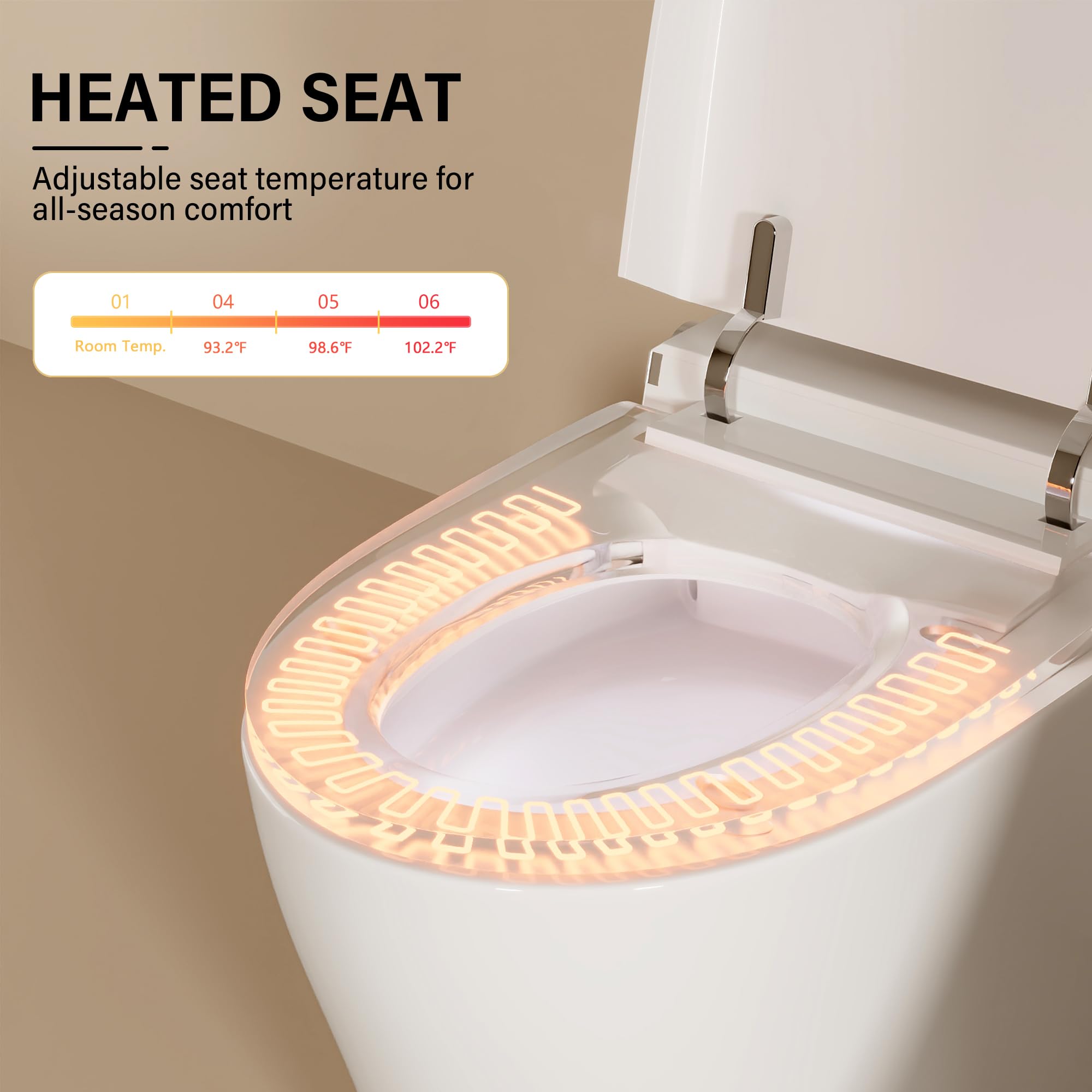 AP 2-Piece 0.9/1.28 GPF Dual Flush Wall-Hung Elongated Toilet and In-Wall Tank in Cotton White, SoftClose Seat Included