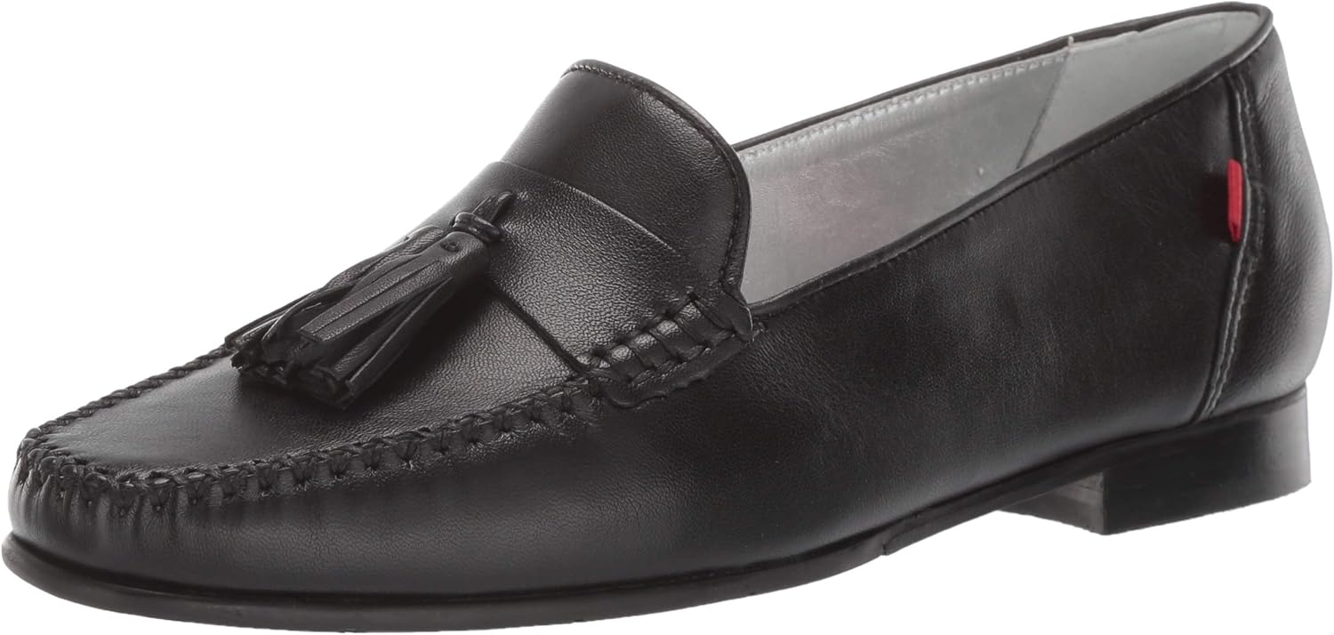 Marc Joseph New York Womens Leather Made in Brazil Liberty Park Loafer, Black Grainy, 5.5 M US