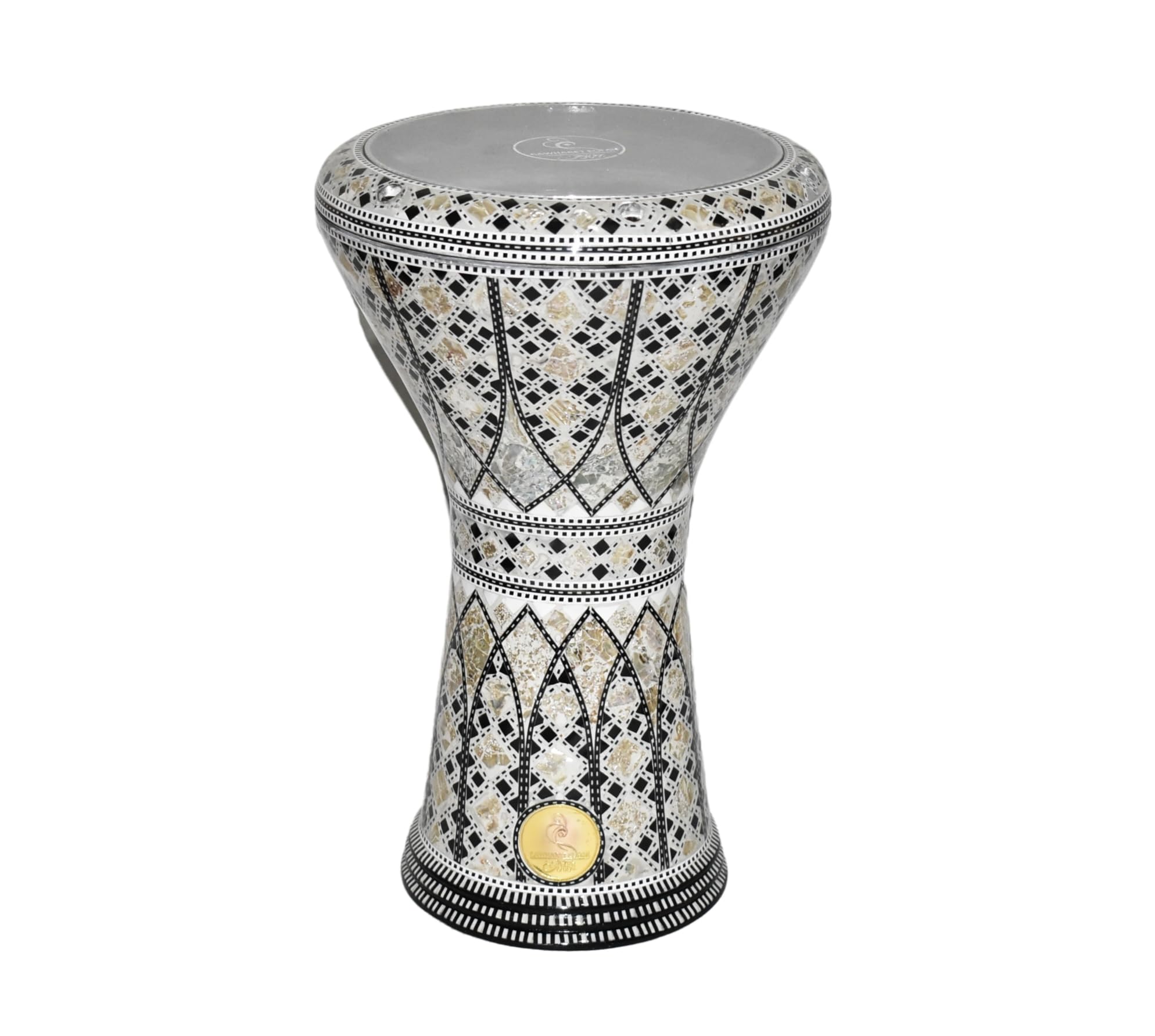 New Gawharet El Fan Drum Darbuka tabla doumbek 17/17.5 inch inlaid mother of pearl with free bag ((Sultan Crown))