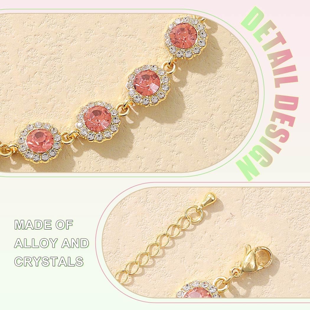 ACEDRE Colorful Crystal Choker Necklace Sparkly Rhinestone Chokers Necklaces Gold Chain Party Prom Neck Jewelry for Women - Image 5