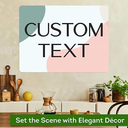 Miniatura 499 de My Sign Center - Letrero personalizado, 11 colores de fuente, 13 estilos de fuente, 4 opciones de agujero, 22 tamaños, 8 x 32 pulgadas, sin óxido,