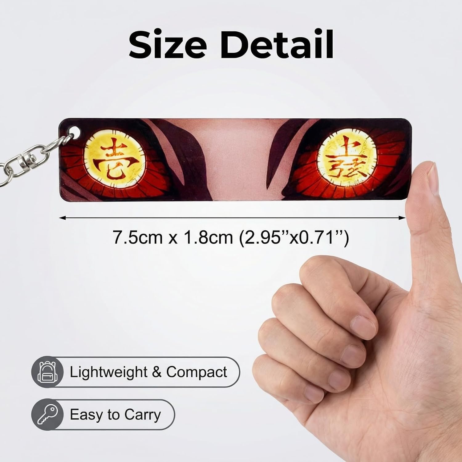 9PCS Demon Anime Slayer Keychain Character Eyes Transparent Card Pendant Accessories forKey Bag Gift for Fan
