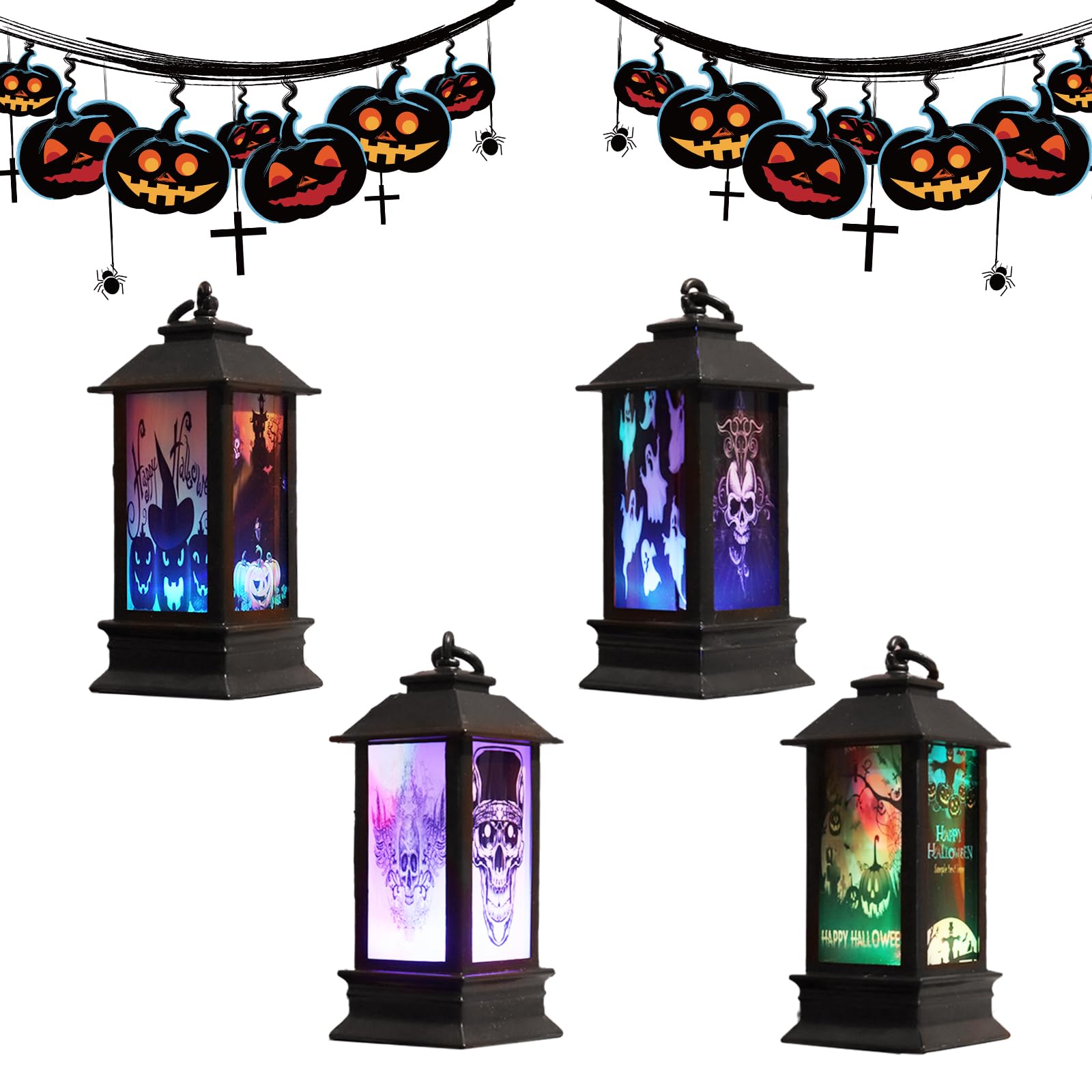 4 Pcs Halloween LED Candle Lantern - Image 4