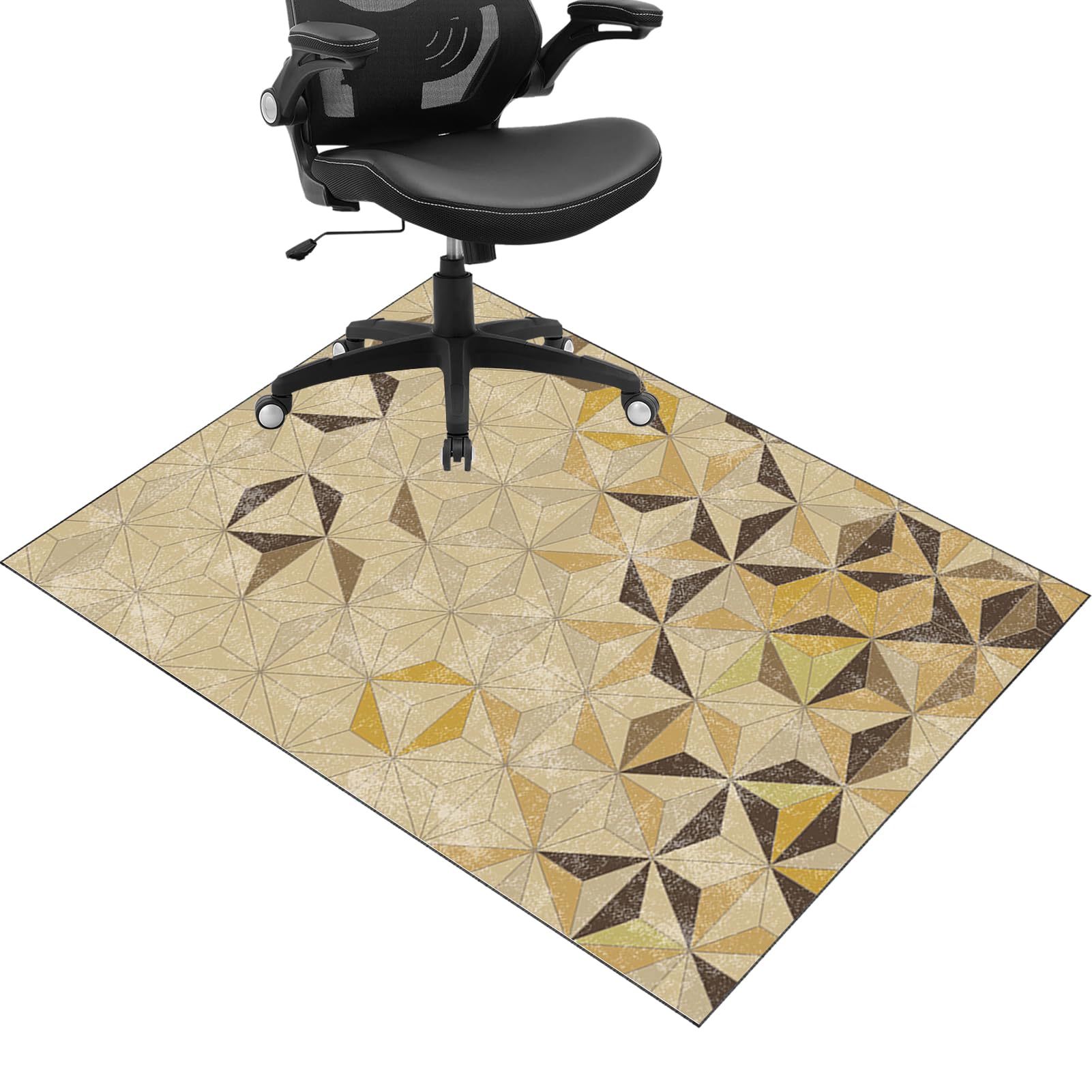 Floor Protector for Office Chair, Office Chair Mat for Carpeted Floor, Floor Mat, Gaming Chair Mat Non-Slip Protective, Carpet Protector for Low, Standard and Medium Pile Carpets 100 x 120 cm