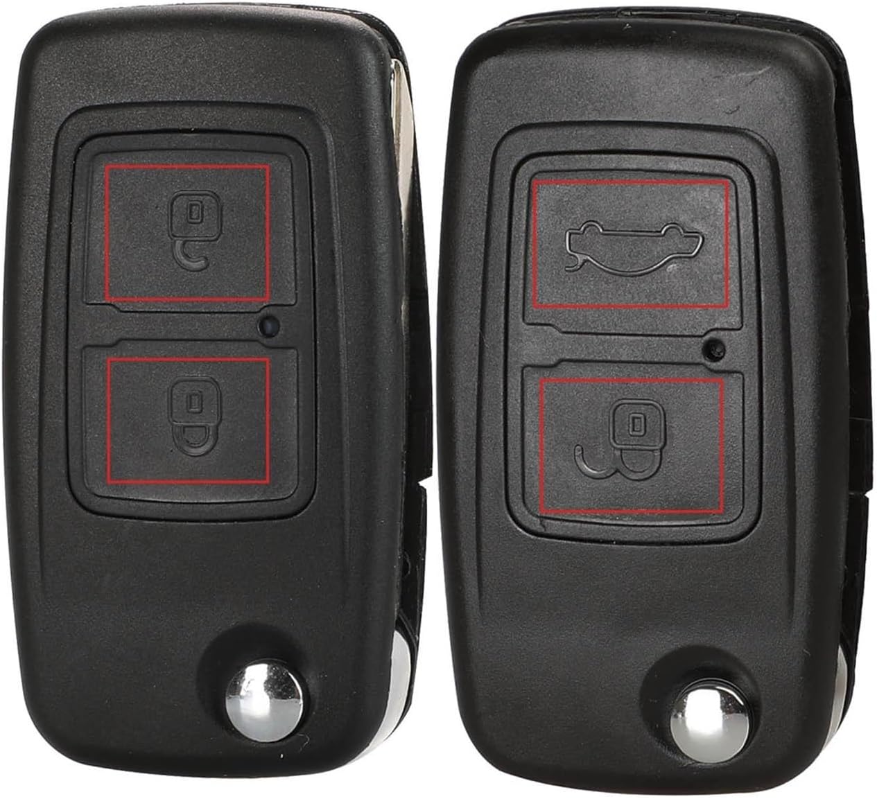 10ps Compatible with Chery A5 Fulwin Tiggo E5 A1 Cowin Car Key Case 2 Key Shell Cover Fob Blank(A Style)