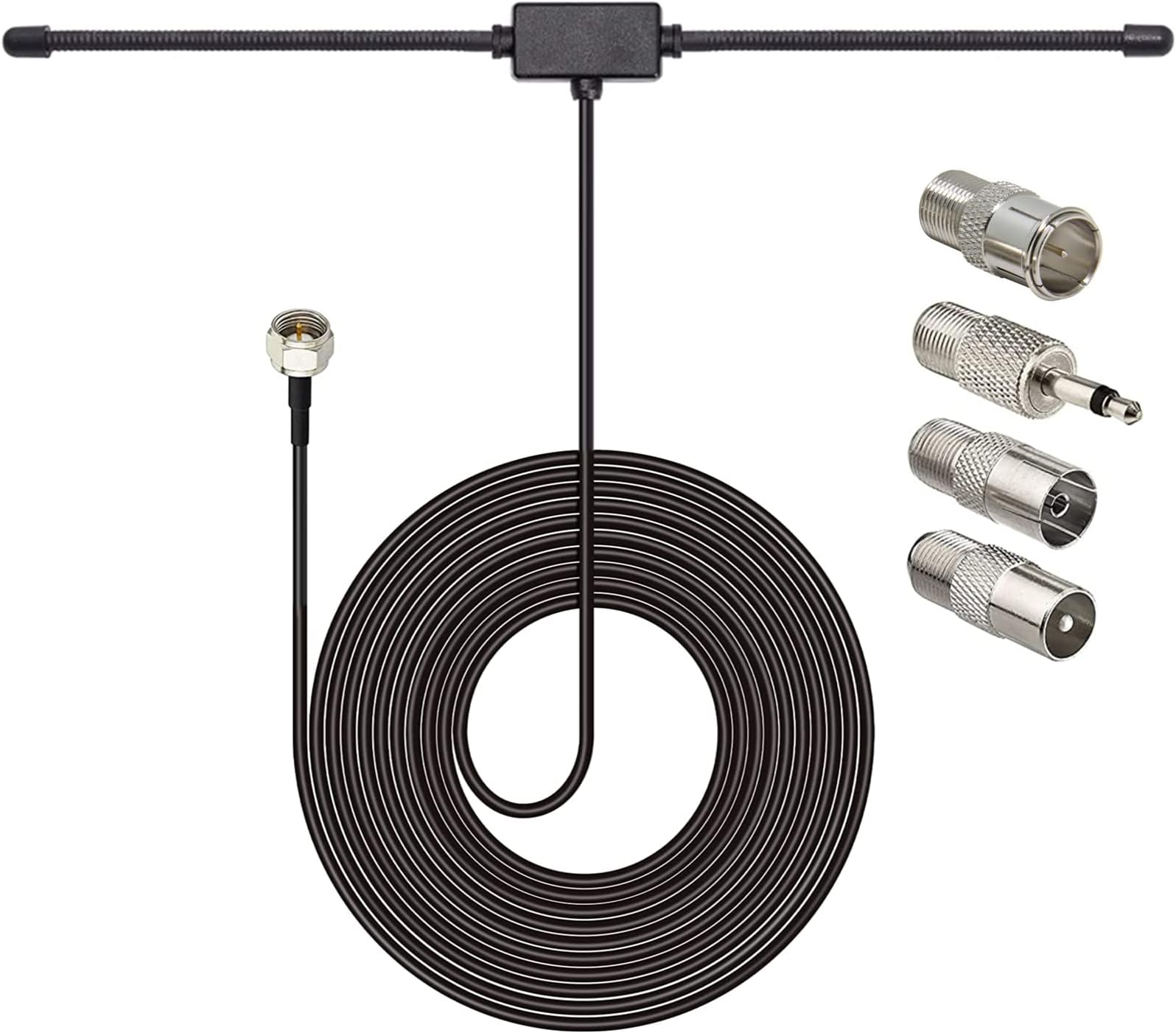 TECHTOO FM Radio Antenna FM Antenna Compatible for FM Radio Home Stereo Receiver AV Audio Video Home Theater Receiver Stereo Receiver of Pioneer Onkyo Yamaha Marantz Bose Wave Music System (Kit3)