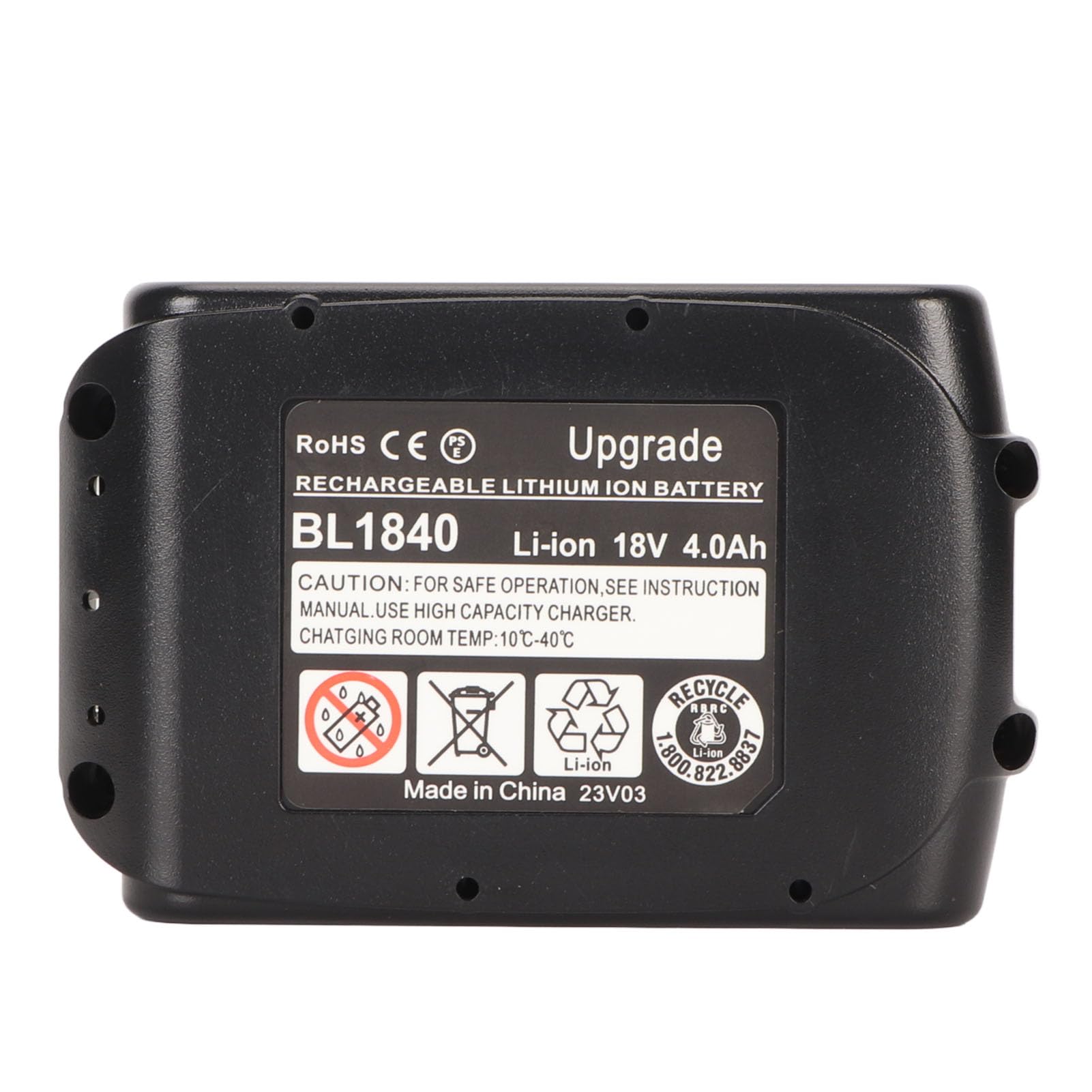 Batería de Iones de Litio de 18 V y 4,0 Ah, Repuesto para BL1840, BCF201 y BCL180, Retardante de Llama, 4000 mAh con Puerto Tipo C, batería de Alta Capacidad de 65 W para