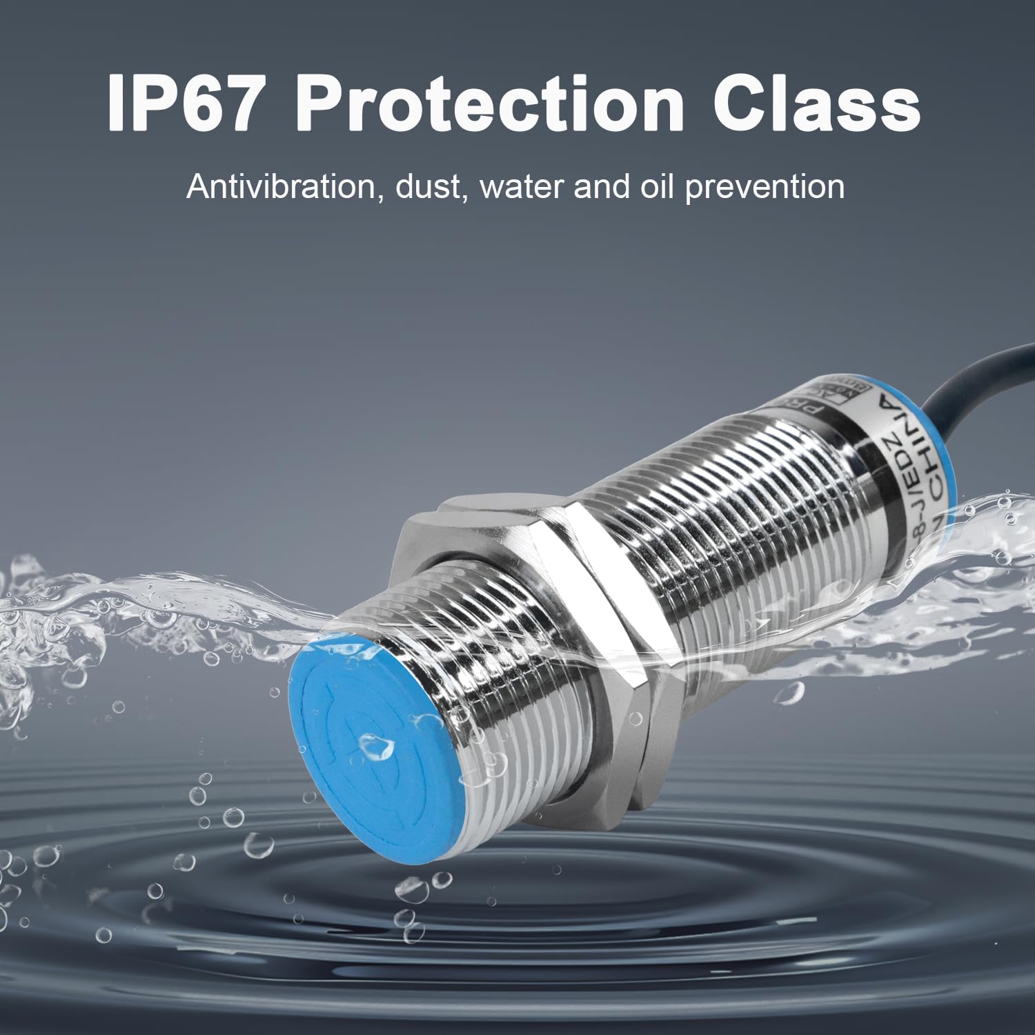 M24 Proximity Switch Inductive Proximity Sensor Switch 8mm Detection Distance, Shielded Installation, AC Type 110-220V, 3 Wire, NO+NC, LED Indicator