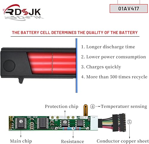 Miniatura 4 de 01AV418 SB10K97575 83 82 Batería para portátil Lenovo ThinkPad E570 E570C E575 Series 01AV414 01AV415 01AV416 01AV417 SB10K97571 SB10K975722 SB10