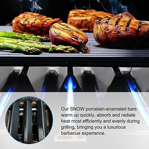 Miniatura 7 de Para Weber Spirit I y GS4 Spirit II 200 Series, E210, E220, S210, S220 con control frontal, 7635 barras aromatizantes de 15.3 pulgadas y 69785