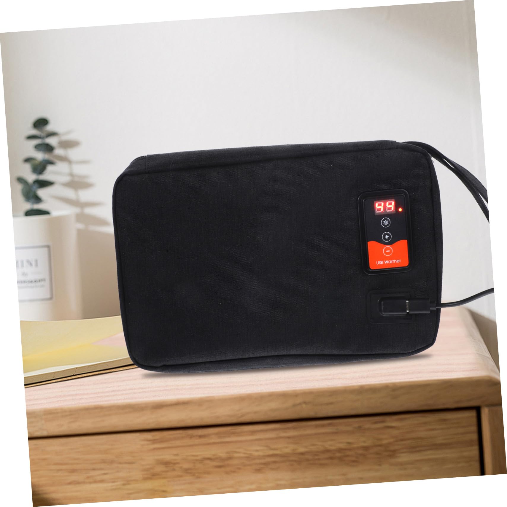 Alipis Calentador de Toallitas Húmedas y Temperatura Ajustable para Ñiño Portátil Capacidad para 80 Toallitas Carga USB Adecuado para Uso Interior y Exterior